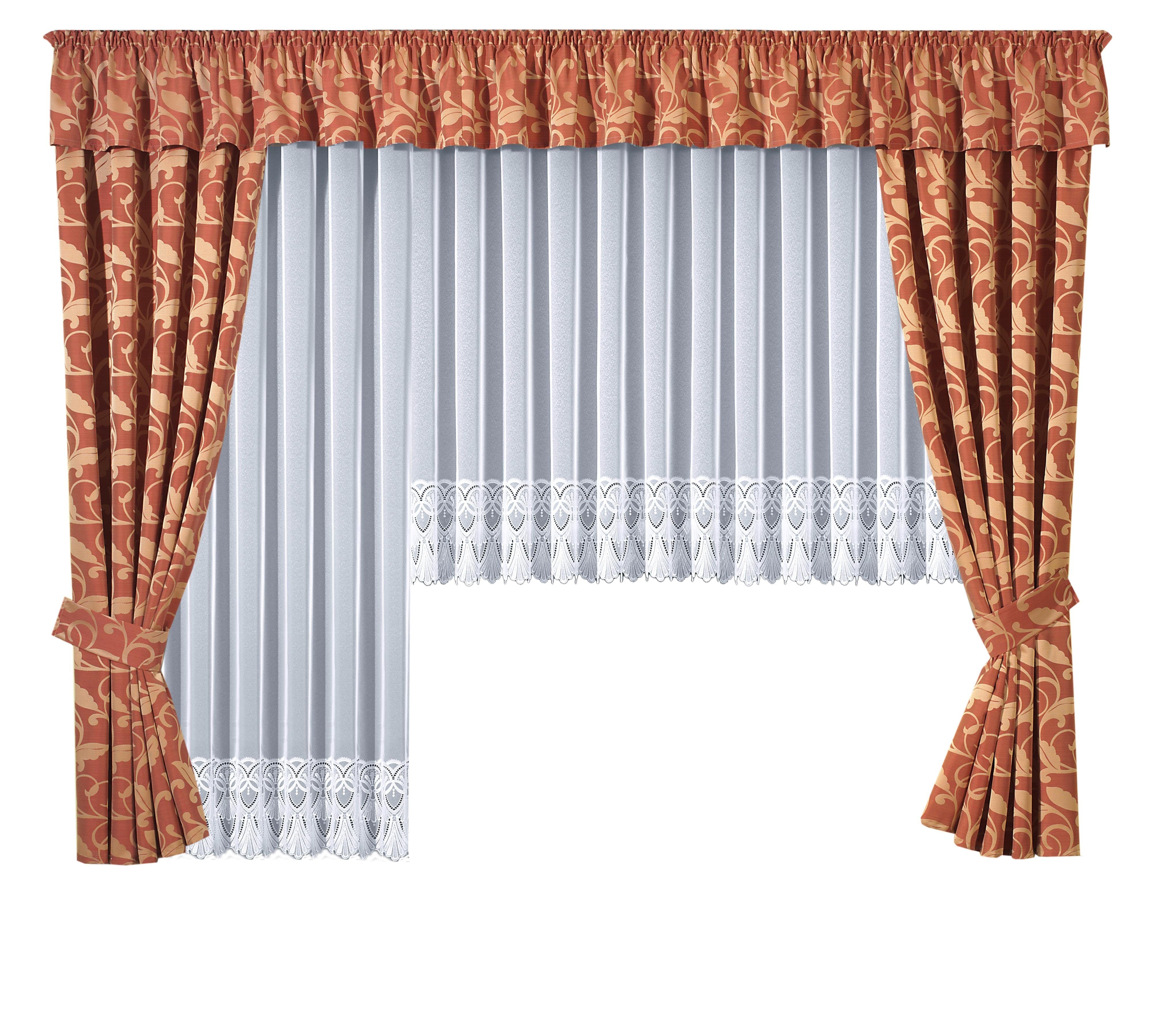 Stickereien Plauen Gardine Diana (1 St), Kräuselband, transparent, veredelt mit echter Plauener Spitze Stickerei