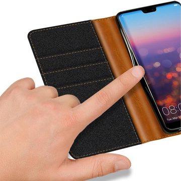 CoolGadget Handyhülle Denim Schutzhülle Flip Case für Huawei P20 Pro 6,1 Zoll, Book Cover Handy Tasche Hülle für P20 Pro Klapphülle