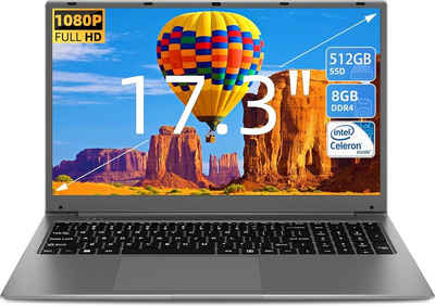 SGIN Notebook (Intel Celeron, ‎Intel Celeron, 512 GB SSD, Celeron Quad-Core Up to 2.8 GHz, 2.4/5.0G WiFi Bluetooth 4.2 512 GB TF)