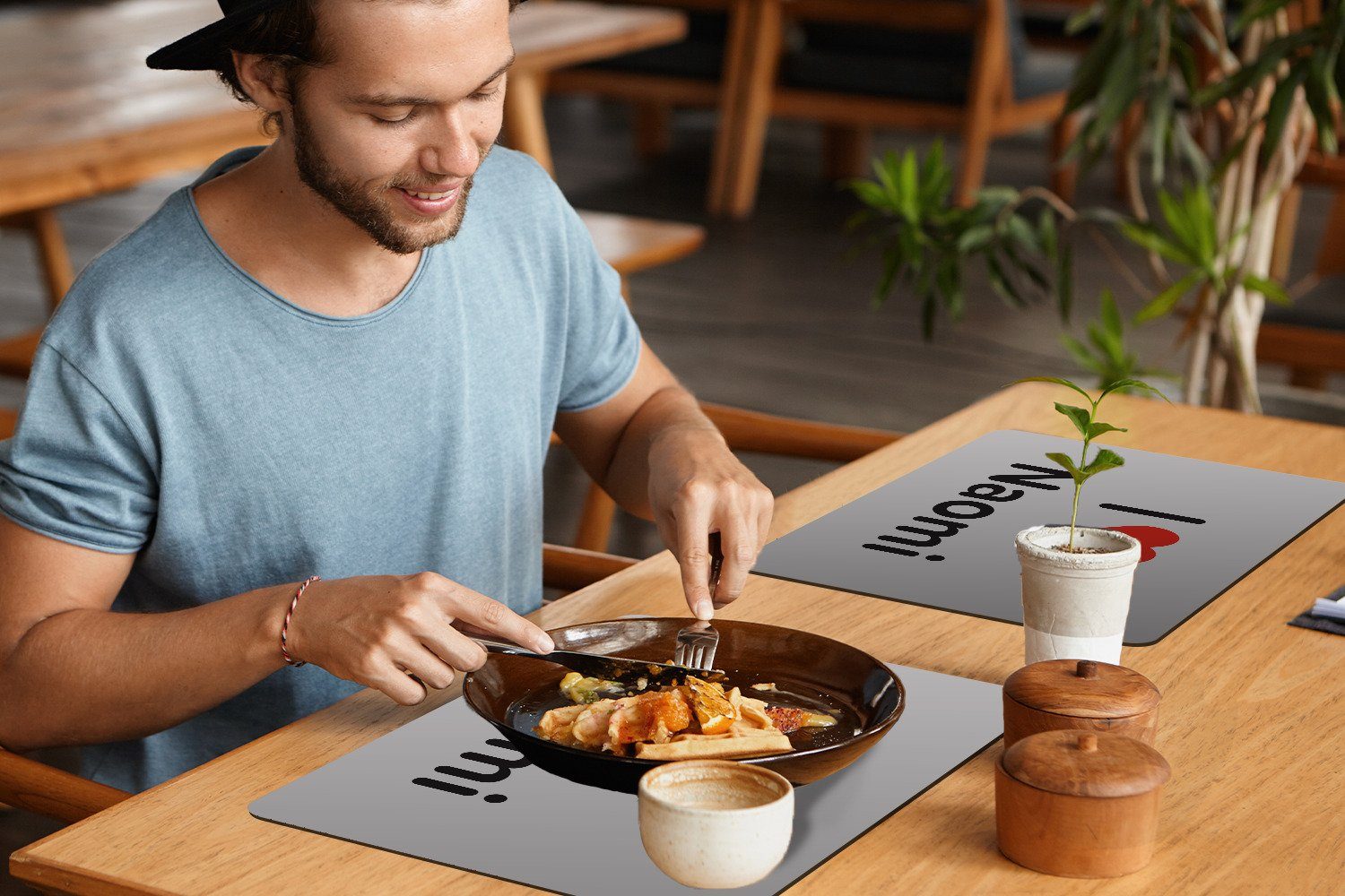 (6-St), liebe Schmutzabweisend Ich Mädchen, Platzset, Tischmatten, - Platzmatte, MuchoWow, Naomi Platzdecken, - Platzset,