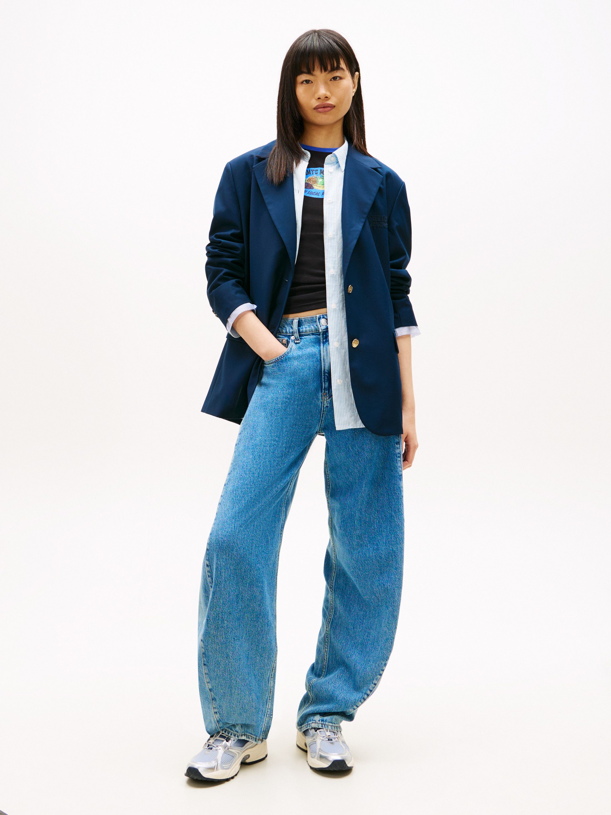Tommy Jeans Loose-fit-Jeans ELLA MID BARREL BJ4138 aus Baumwoll-Denim mit Stretch