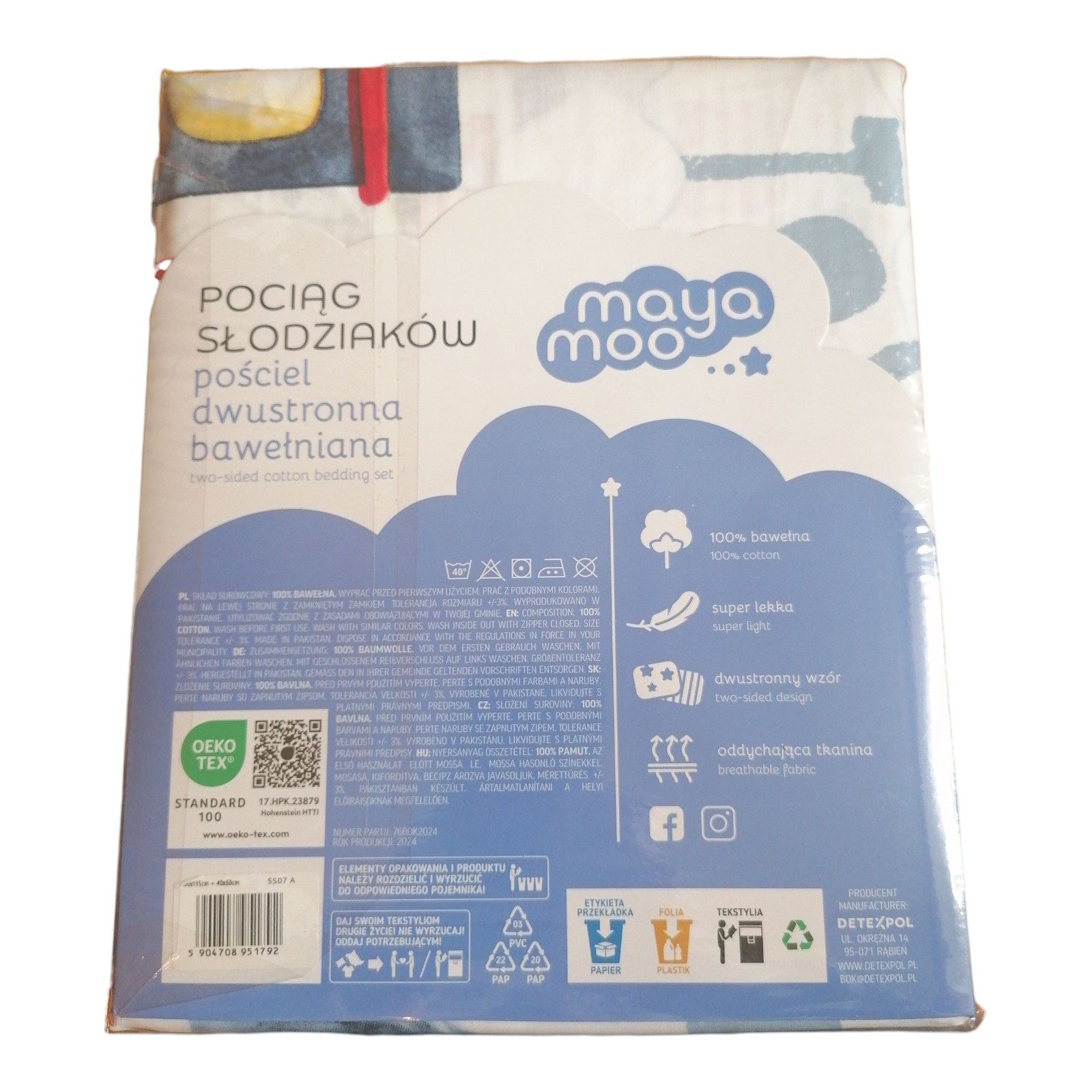 Detexpol Babybettwäsche Baby-Bettwäsche „Toy Train Adventure“ 100x135 + 40x günstig online kaufen