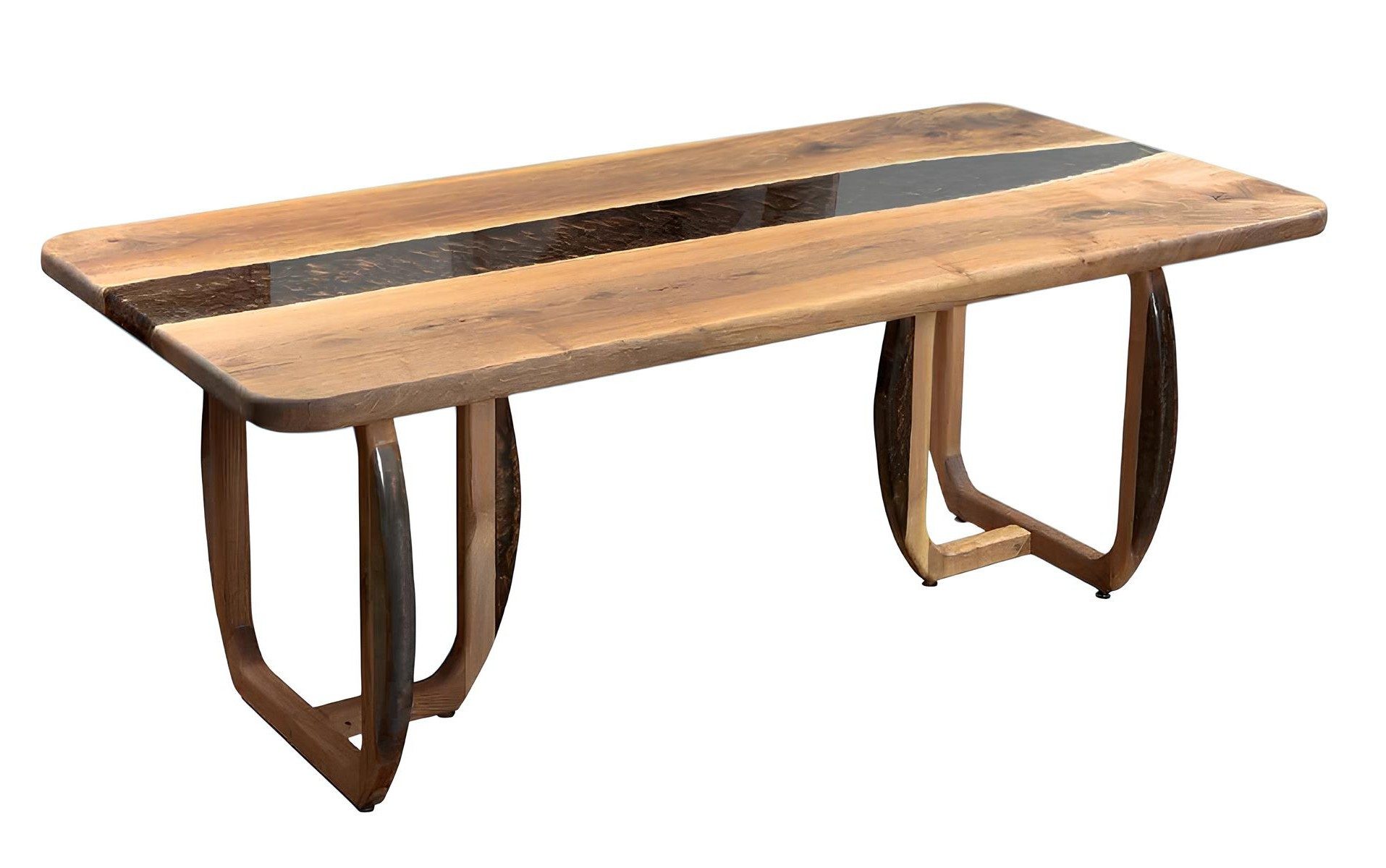 Xlmoebel Stehtisch Moderner rechteckiger Esstisch aus Holz in Braun für Komfort, Made in Europa