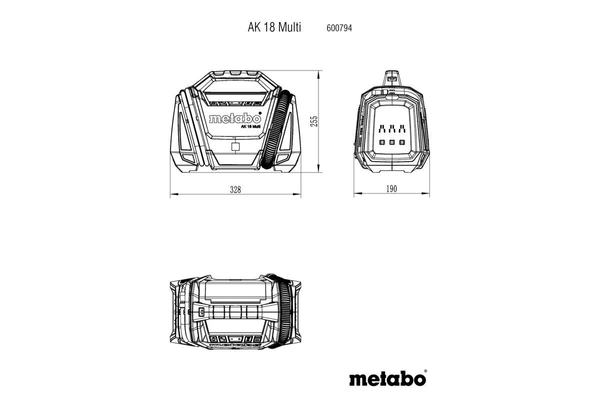 max. ohne Multi, AK Ladegerät, 18 und Karton Metabo bar, Akku 11,00 Akku-Handkompressor im Professional