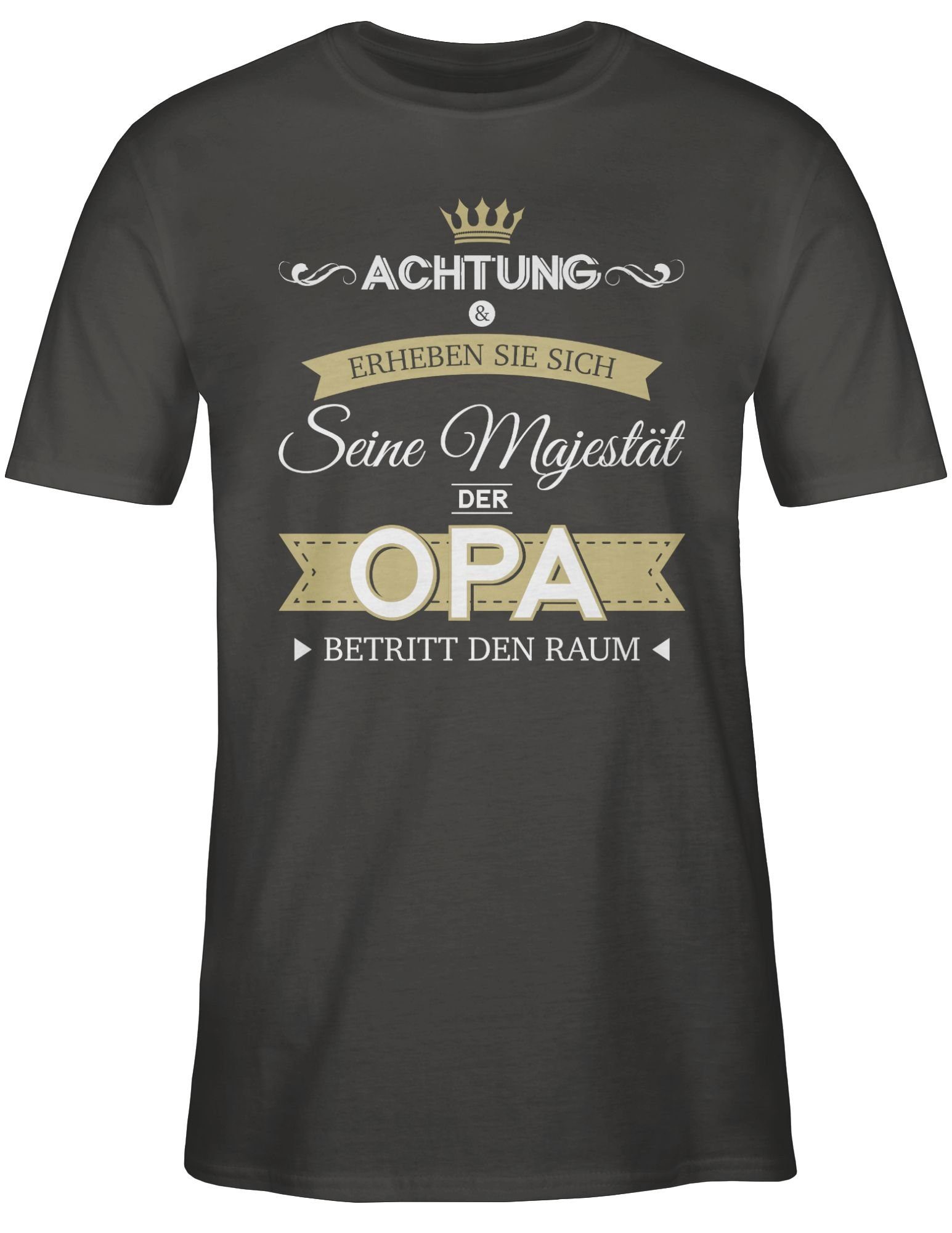 Opa Geschenke der Shirtracer Opa Dunkelgrau T-Shirt Seine Majestät 03