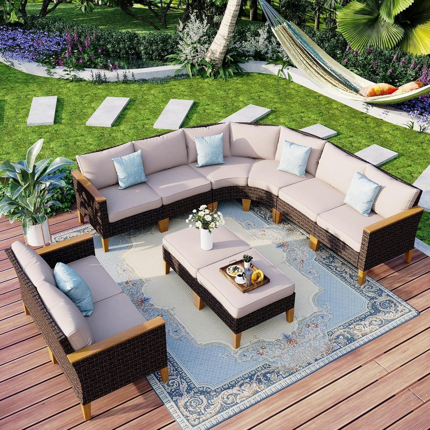 Loungeset Lounge Set Polyrattan Gartenmöbel wetterfest Cr006-17-10_i1