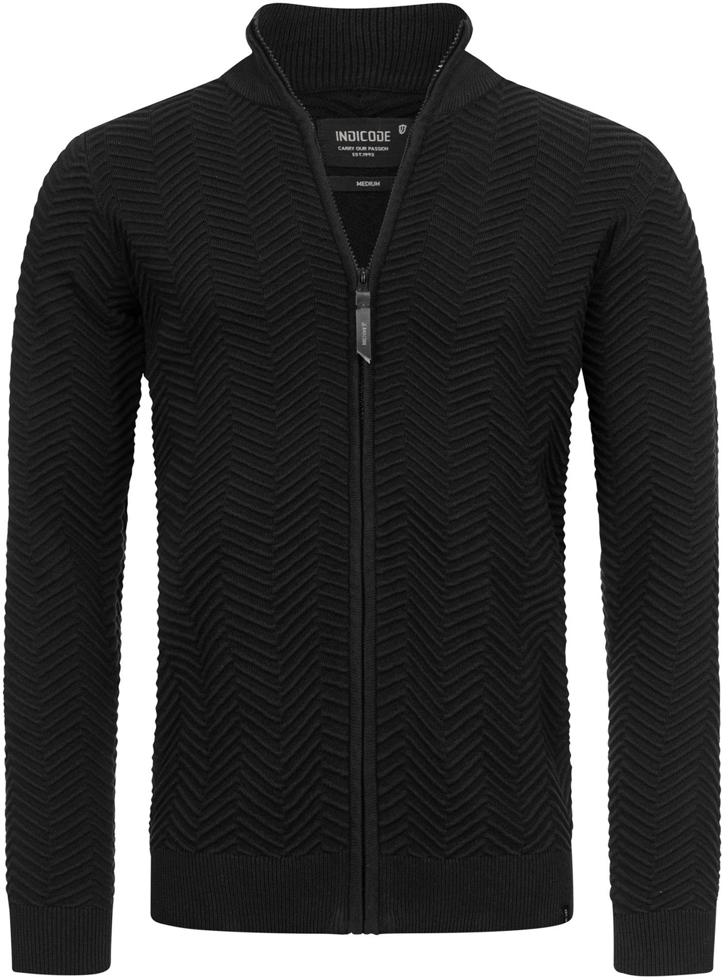 Indicode Black Strickjacke Huber