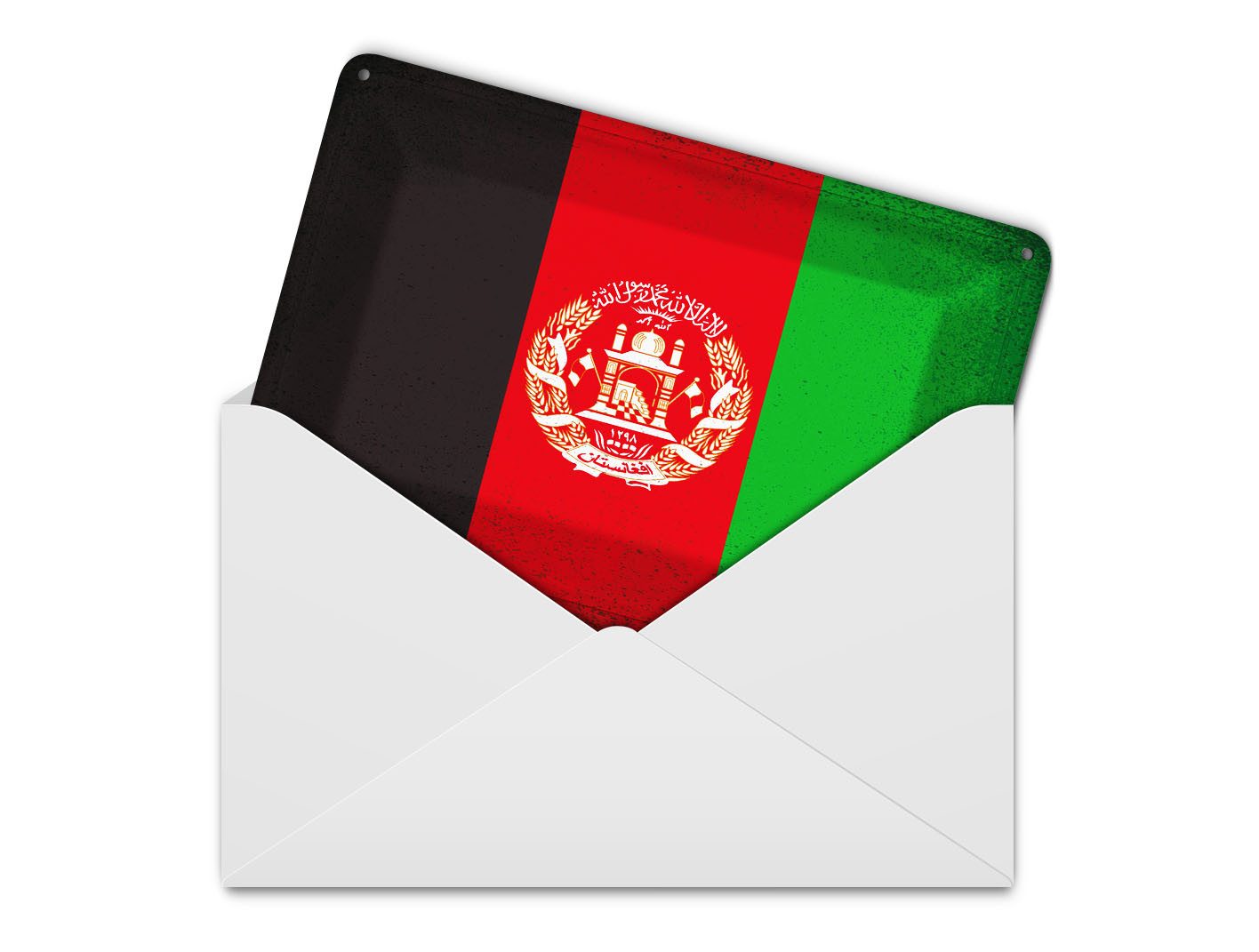 Femer GmbH Postkarte Flagge Afghanistan 14x10 cm Afghanistan Vintage, unfrankiert