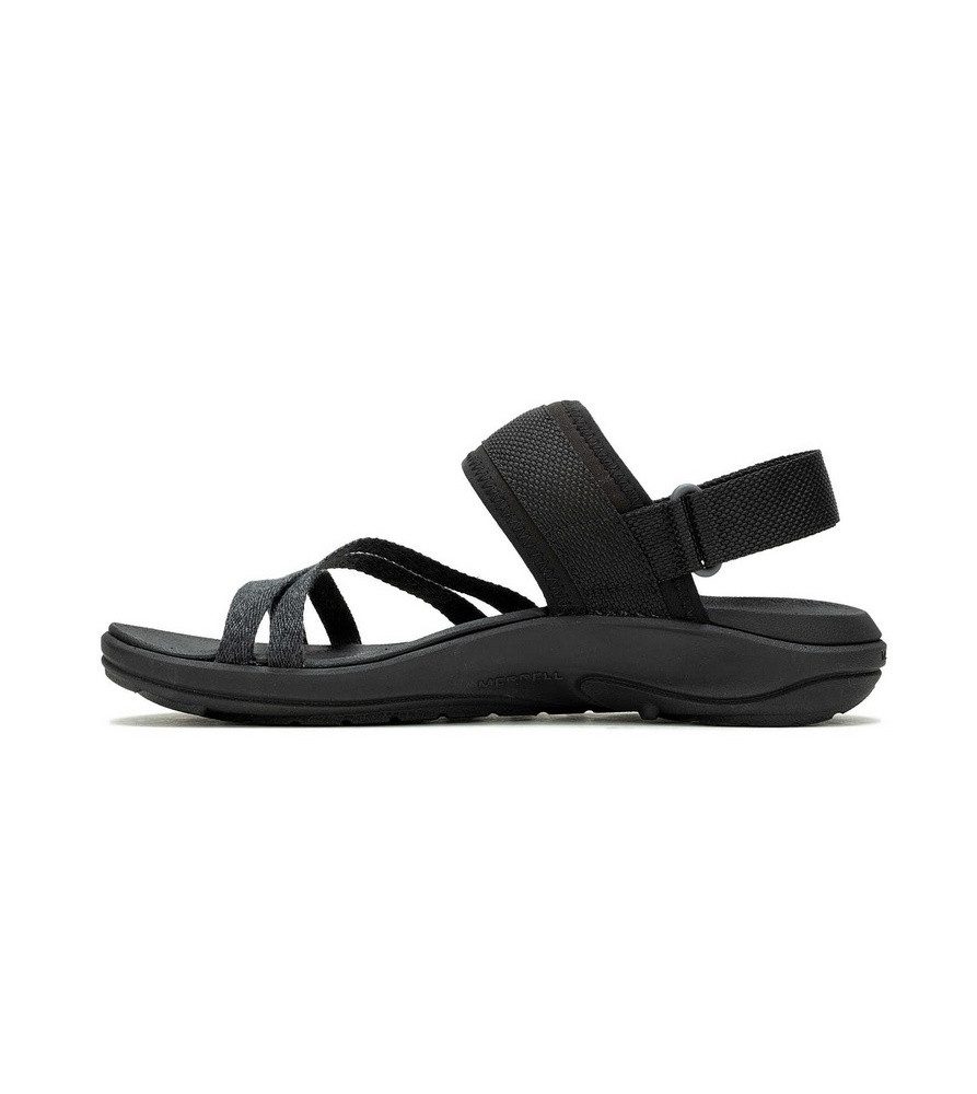 Merrell District 4 Backstrap (aus Vollnarbenleder) schwarz Damen Sandale