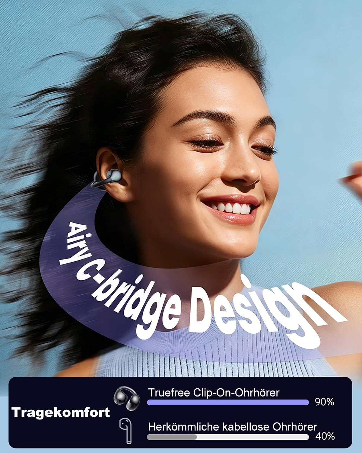 ibettertec 2026 Neue Open Ear Kopfhörer, In Ear Kopfhörer Bluetooth 6.0 Open-Ear-Kopfhörer (60H Spielzeit, IPX7 wasserdichte Bluetooth Open-Ear Sport Kopfhörer, Kopfhörer Kabellos Bluetooth HiFi Stereo mit Ohrhaken, ENC Noise Cancelling, HD-Mikrofon, kraftvollem Bass und komfortabler Passform für Sport, Büro und Alltag)