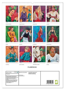 CALVENDO Wandkalender FLAMENCAS (Premium, hochwertiger DIN A2 Wandkalender 2023, Kunstdruck in Hochglanz)