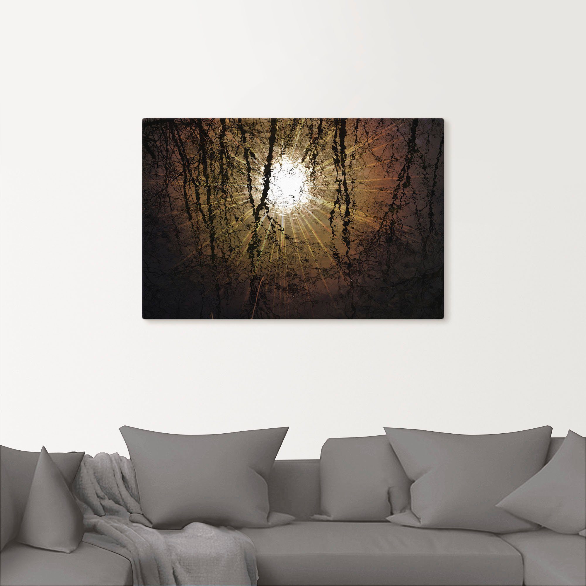 Artland Wandbild »Wasserreflektion Sonnenspiegel«, Baumbilder (1 Stück), in vielen Größen & Produktarten - Alubild / Outdoorbild für den Außenbereich, Leinwandbild, Poster, Wandaufkleber / Wandtattoo auch für Badezimmer geeignet-kaufen