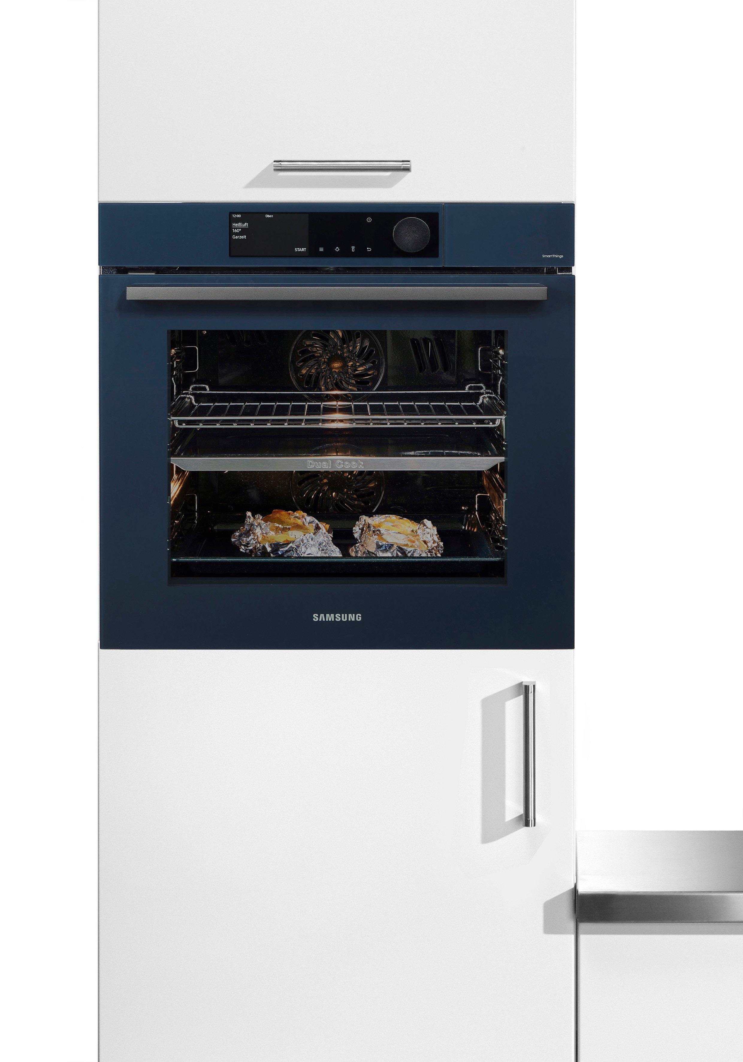 Samsung Pyrolyse Backofen NV7600B NV7B6675CDN, mit 1-fach-Teleskopauszug, Pyrolyse-Selbstreinigung, Dual Cook – Ein Ofen. Zwei Garräume. Maximale Flexibilität.
