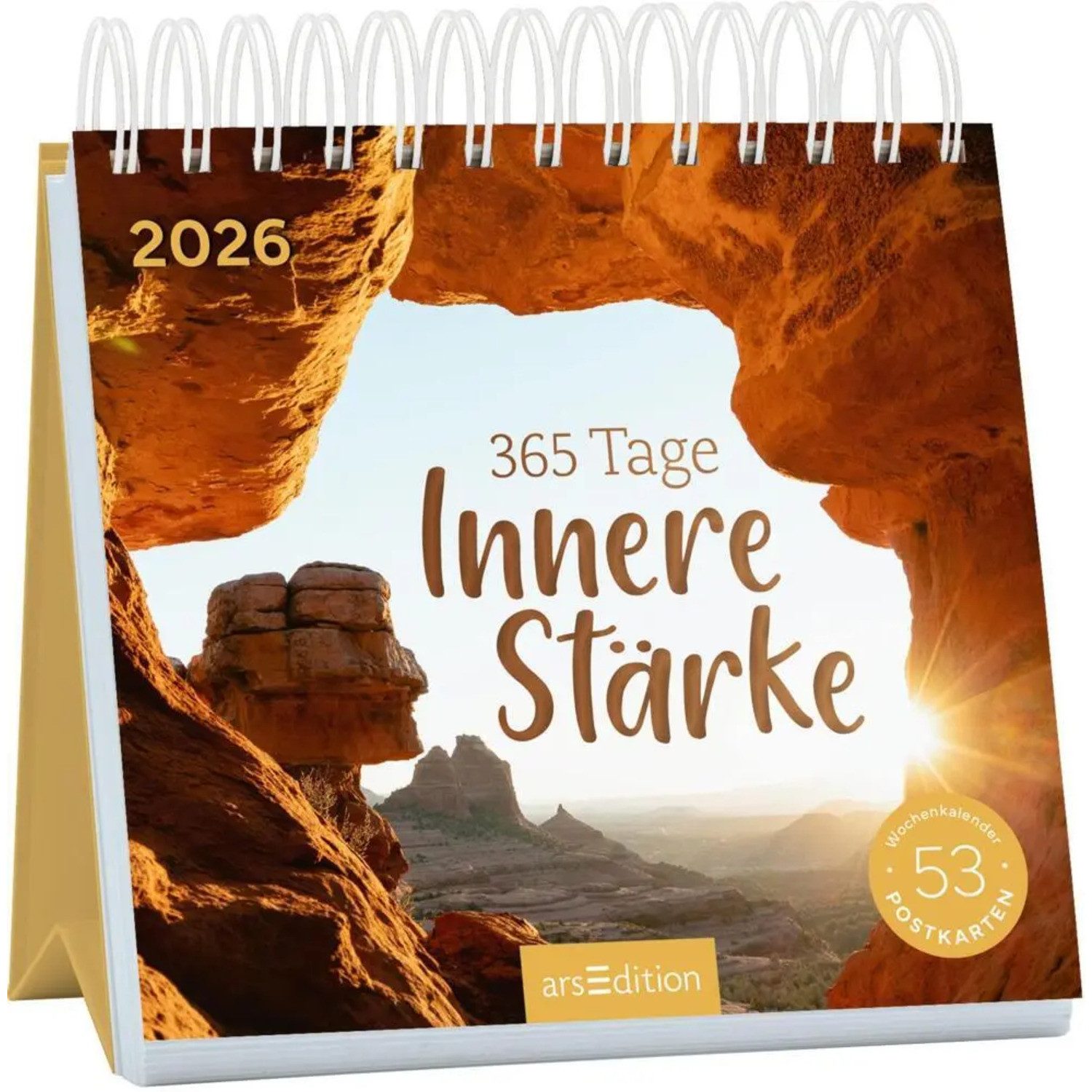 Ars Edition Tischkalender Postkartenkalender 365 Tage Innere Stärke 2026