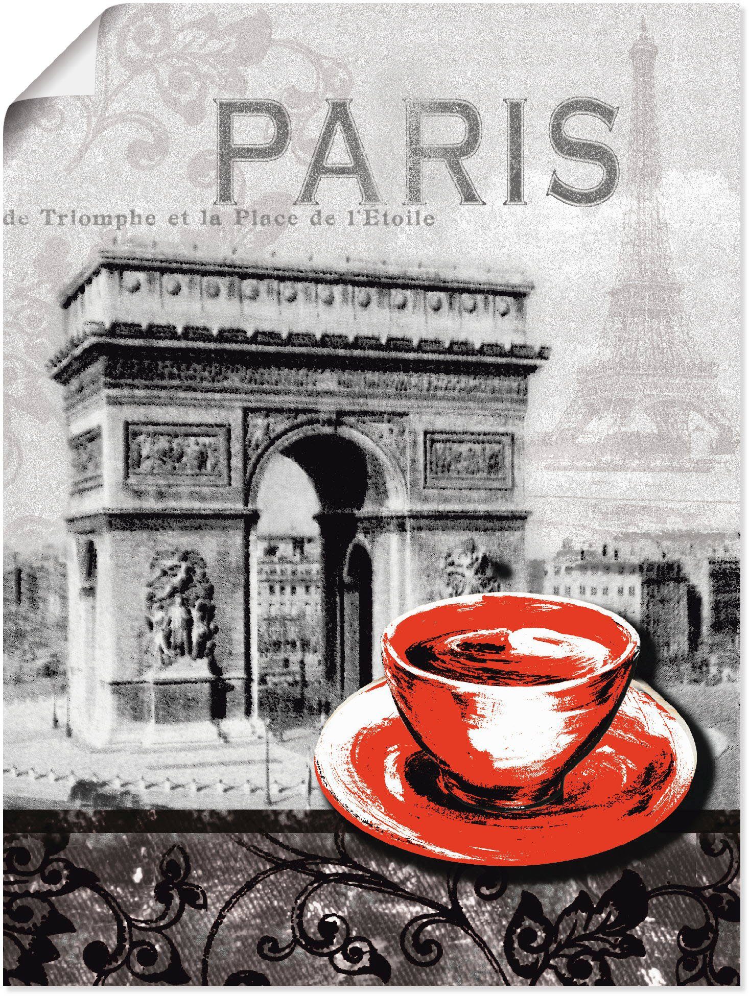 Artland Wandbild Paris - Café au Lait - Milchkaffee, Gebäude (1 St), als  Alubild, Leinwandbild, Wandaufkleber oder Poster in versch. Größen