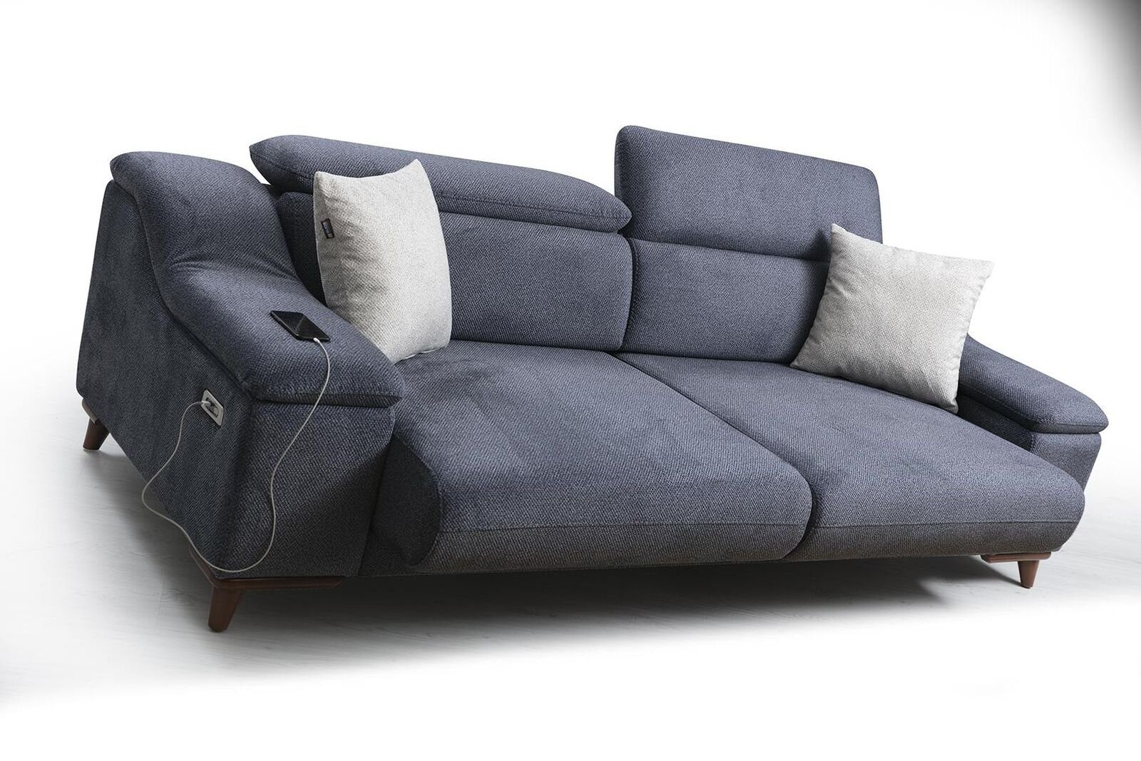 Dreisitzer Sofa 3 + Textil Set (2-St., Sessel Sessel), in Sofa Europa Modern Wohnzimmer-Set Nur JVmoebel Wohnzimmer Made Sitzer Neu Möbel,
