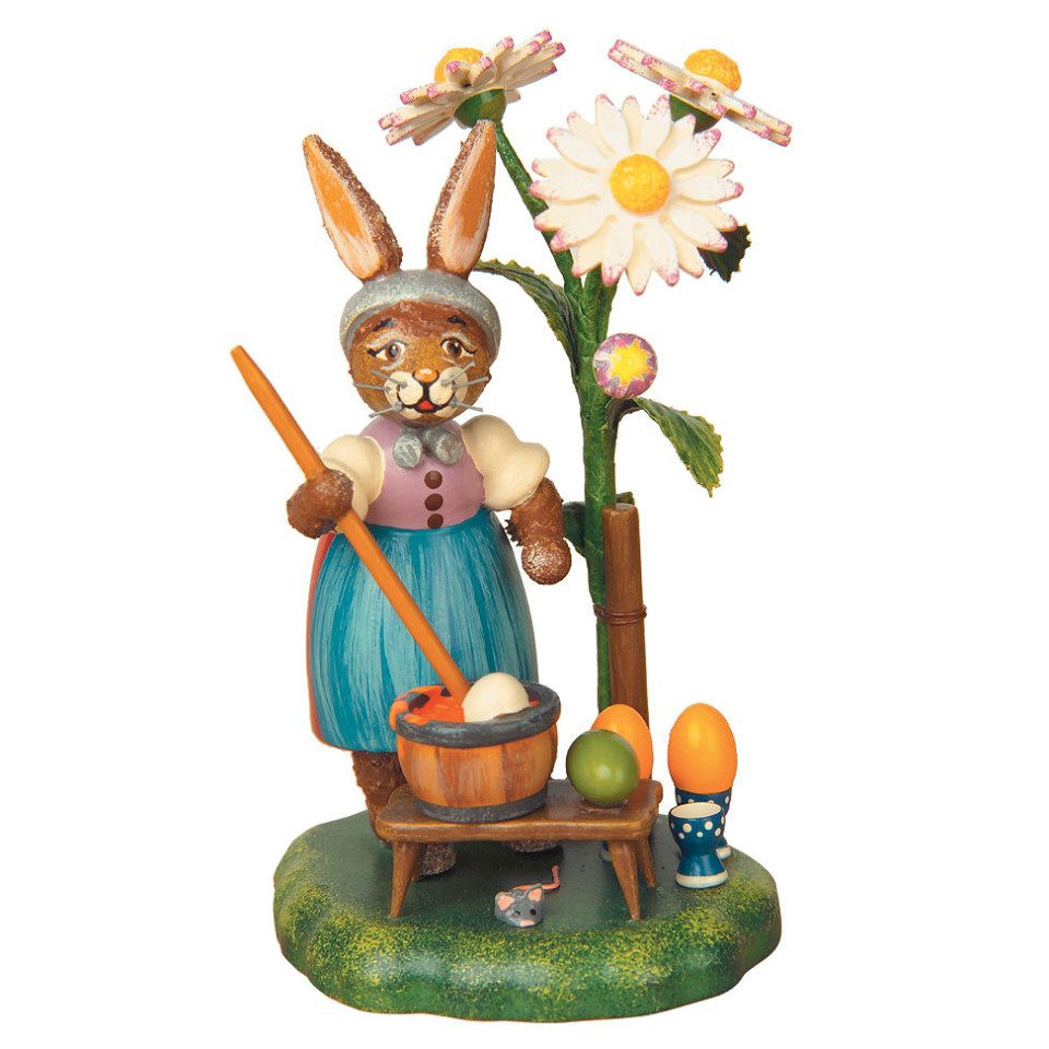 Hubrig Volkskunst Zschorlau Erzgebirge Osterhase Hubrig Ostereierfärberei