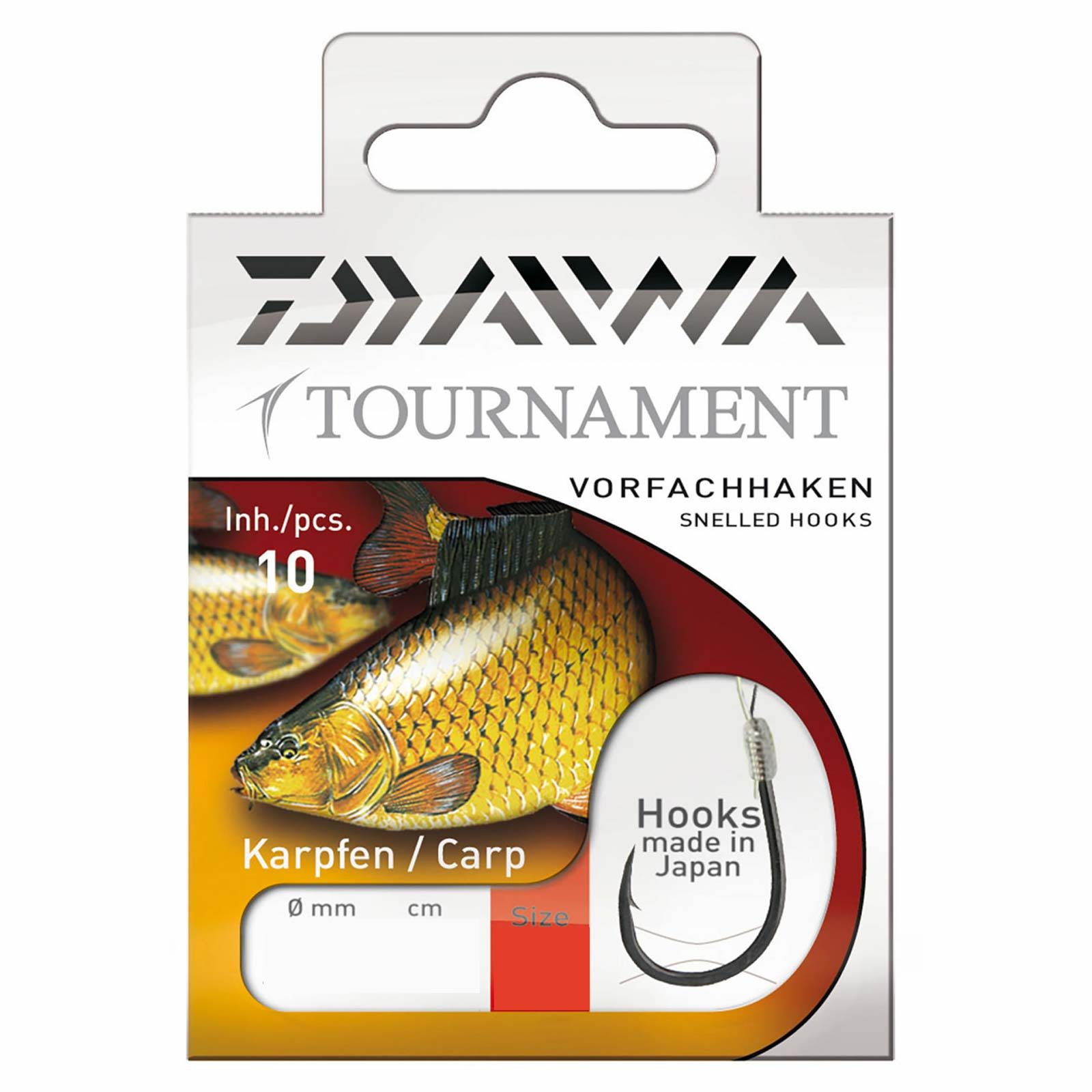 Daiwa Karpfenhaken, Daiwa Tournament Karpfenhaken Gr.8 Gebundene Karpfen-Vorfachhaken