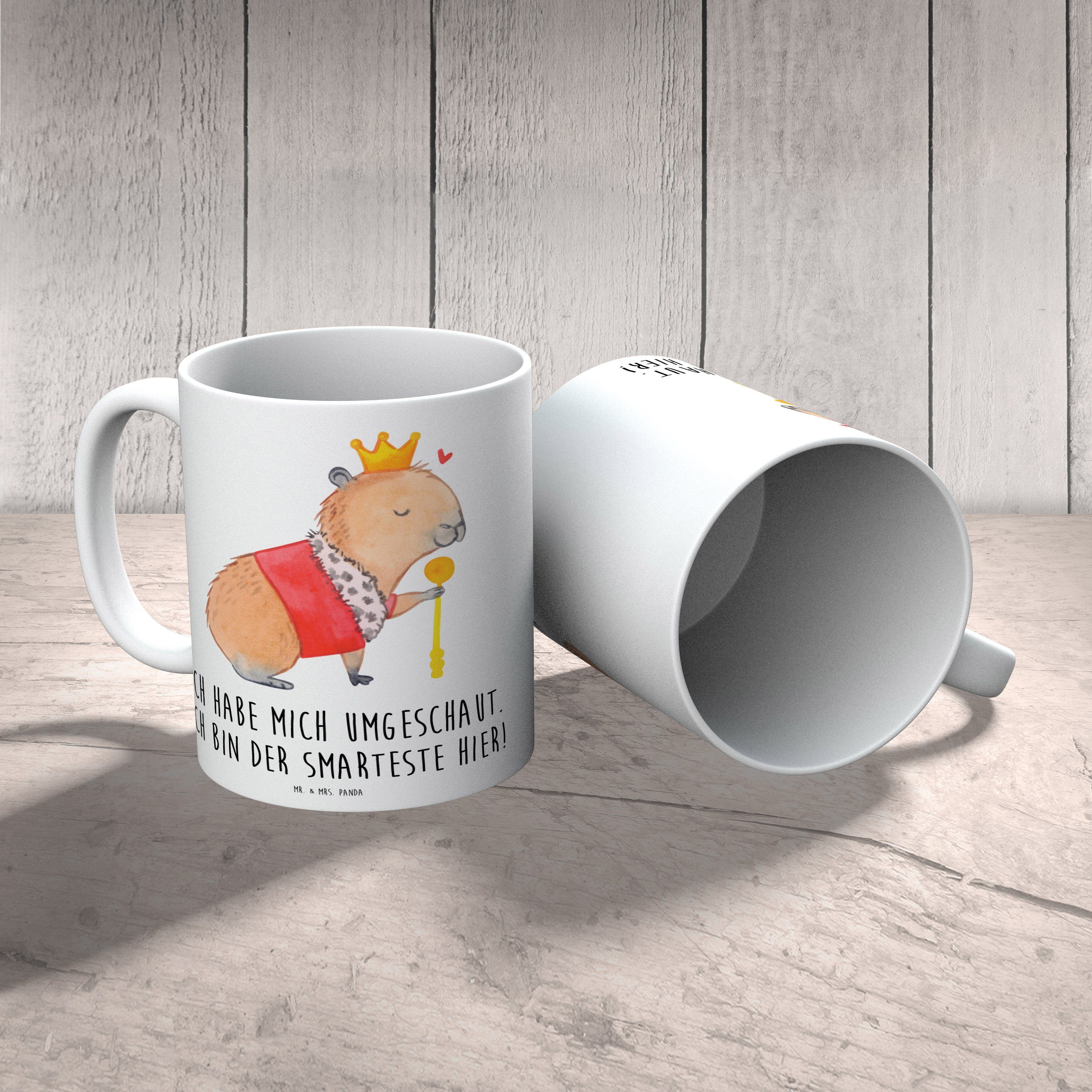 Mr. & Mrs. - Keramik Geschen, Geschenk, - Capybara Panda Tasse Sprüche, König lustige Weiß Teebecher