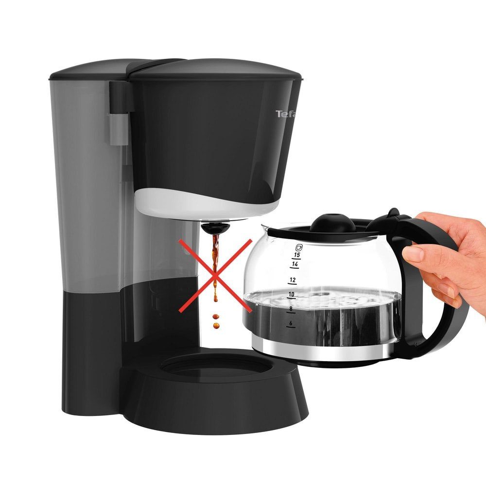 Edelstahl-Finish Liter Wassertank, VITA CM1718 1,5 Tefal Filterkaffeemaschine, Filterkaffeemaschine