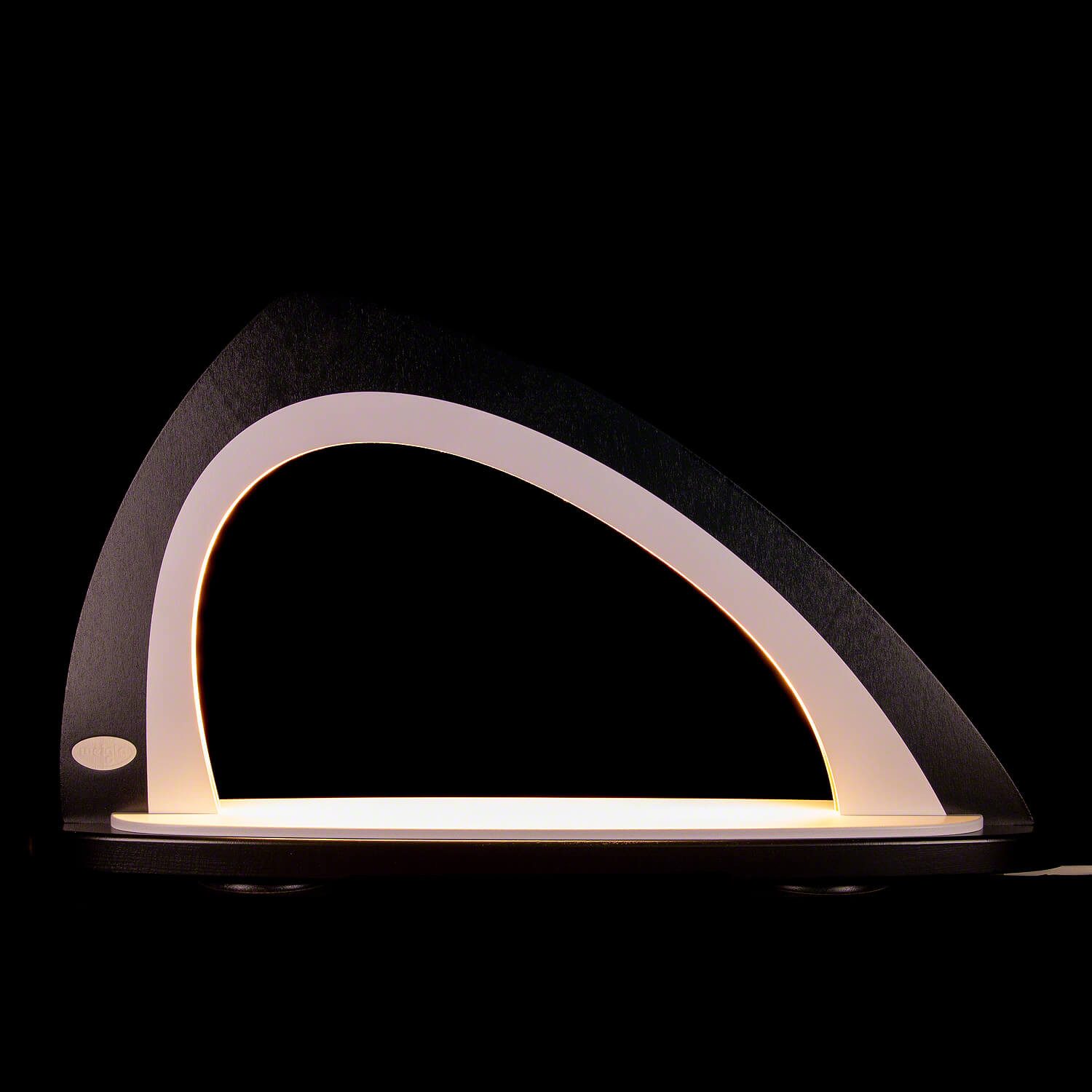 Weigla Schwibbogen Leerbogen asymmetrisch schwarz/weiß (52x29,7cm) von Weigla Holzkunst