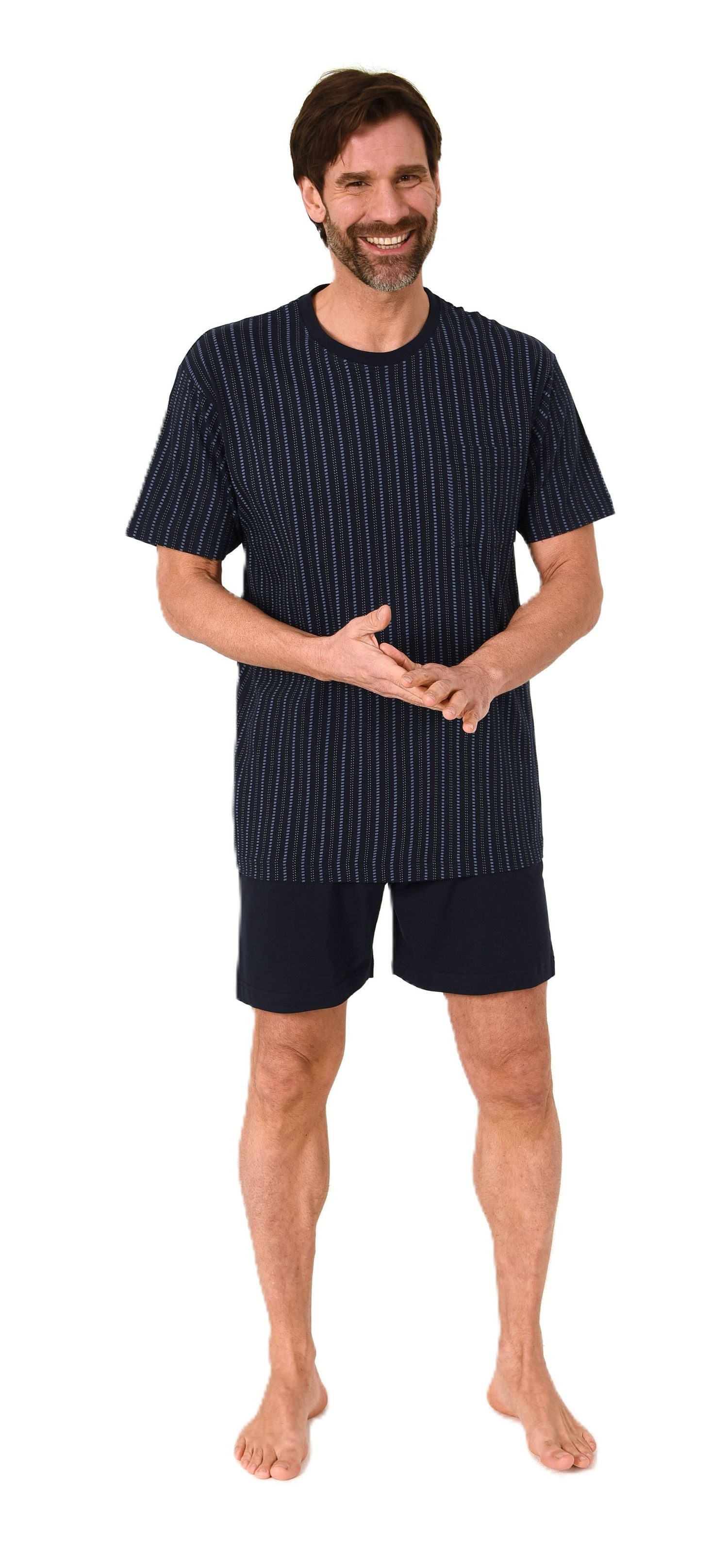 Normann Pyjama Normann Herren Schlafanzug kurzarm Shorty gestreift-auch in günstig online kaufen