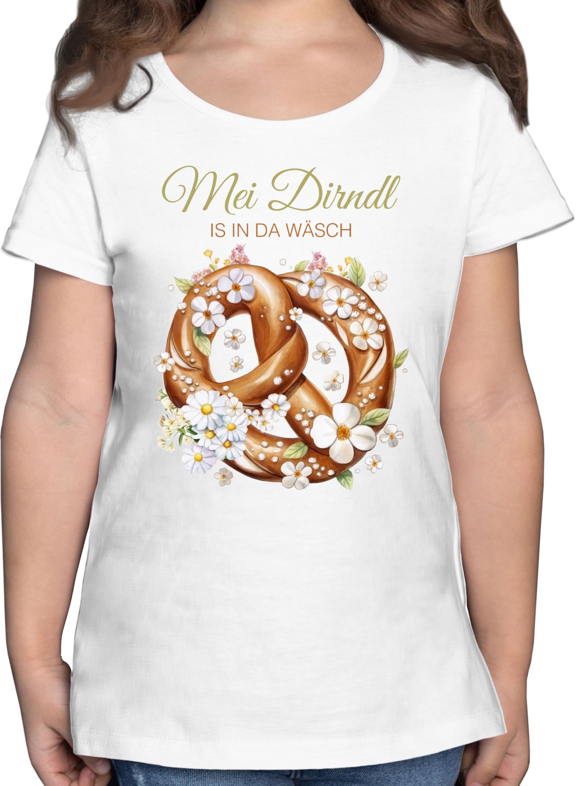 Shirtracer T-Shirt Mei Dirndl is in da Wäsch, Dirndl Ersatz, Volksfest, Festwiese, Mode für Oktoberfest Kinder Outfit