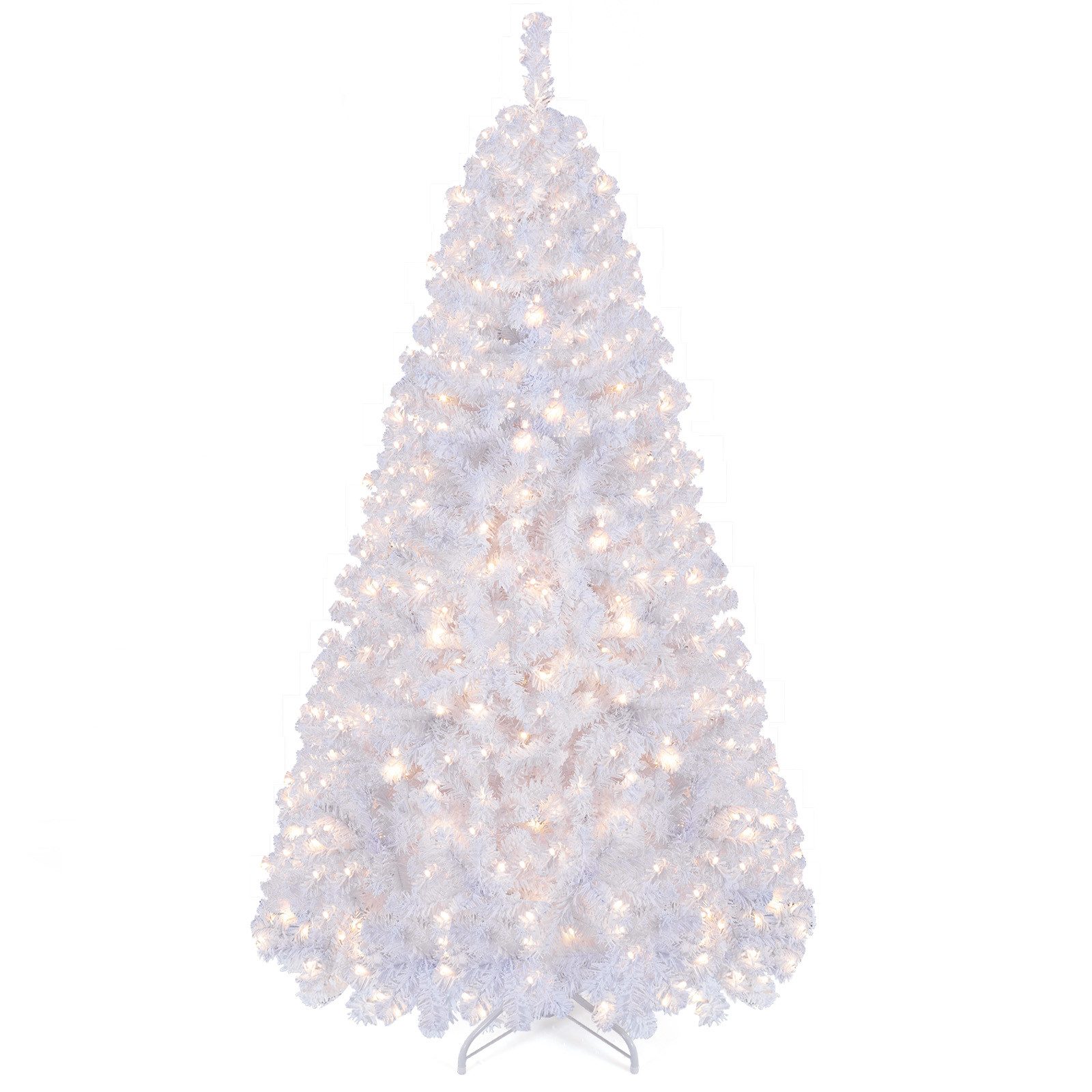 COSTWAY Künstlicher Weihnachtsbaum klappbarer Tannenbaum, mit 8 Beleuchtungsmodi, 474/770 Zweigspitzen