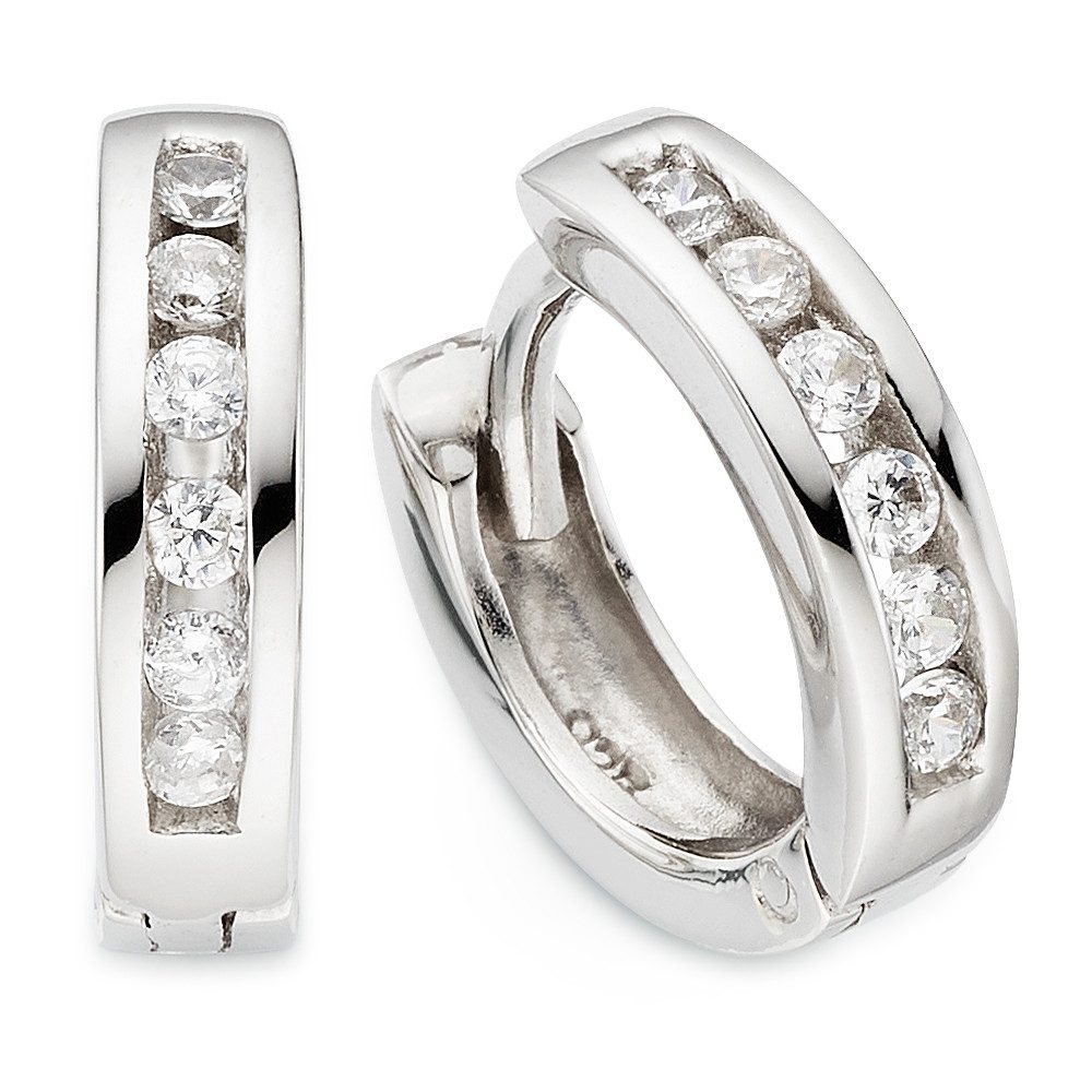 Paar Creolen Schmuck Geschenk Silbercreolen