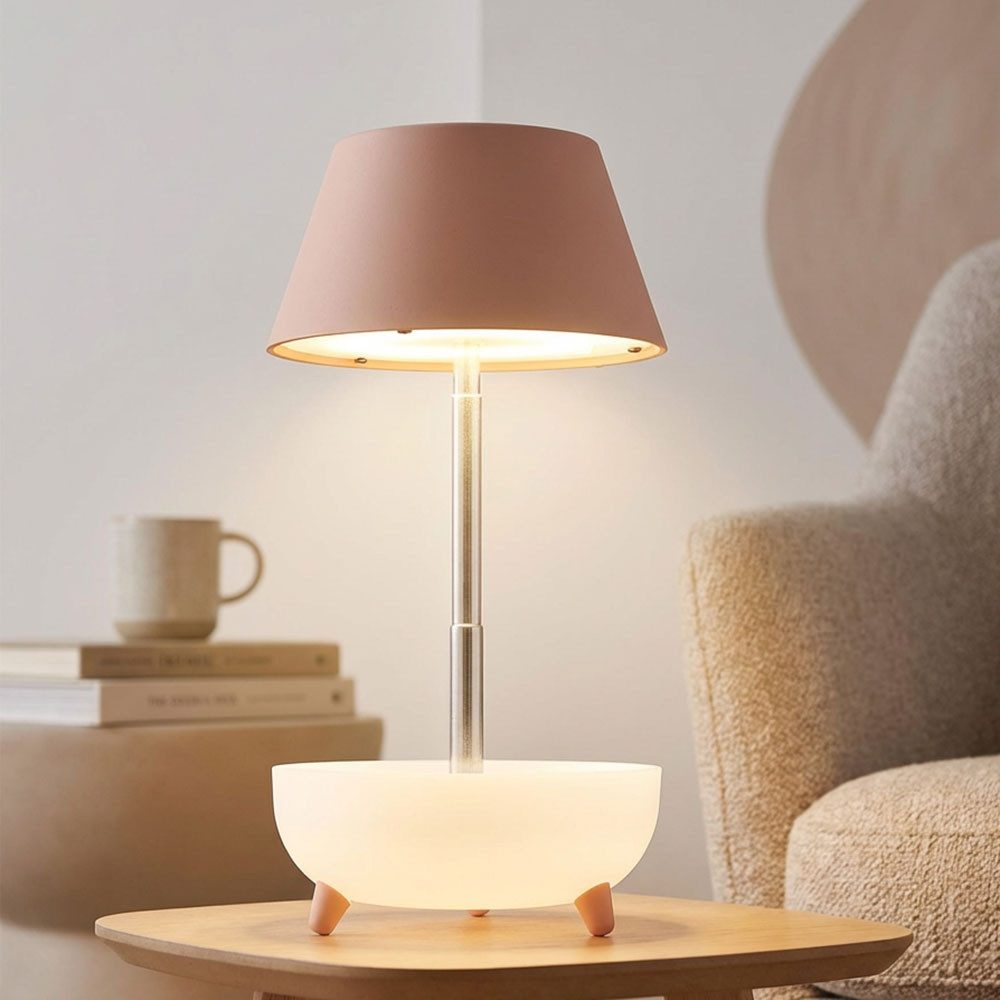 GLOBO LIGHTING LED Tischleuchte, LED-Leuchtmittel fest verbaut, Warmweiß, Tischleuchte Beistellleuchte LED Akku Touchdimmer ausziehbar pfirsich