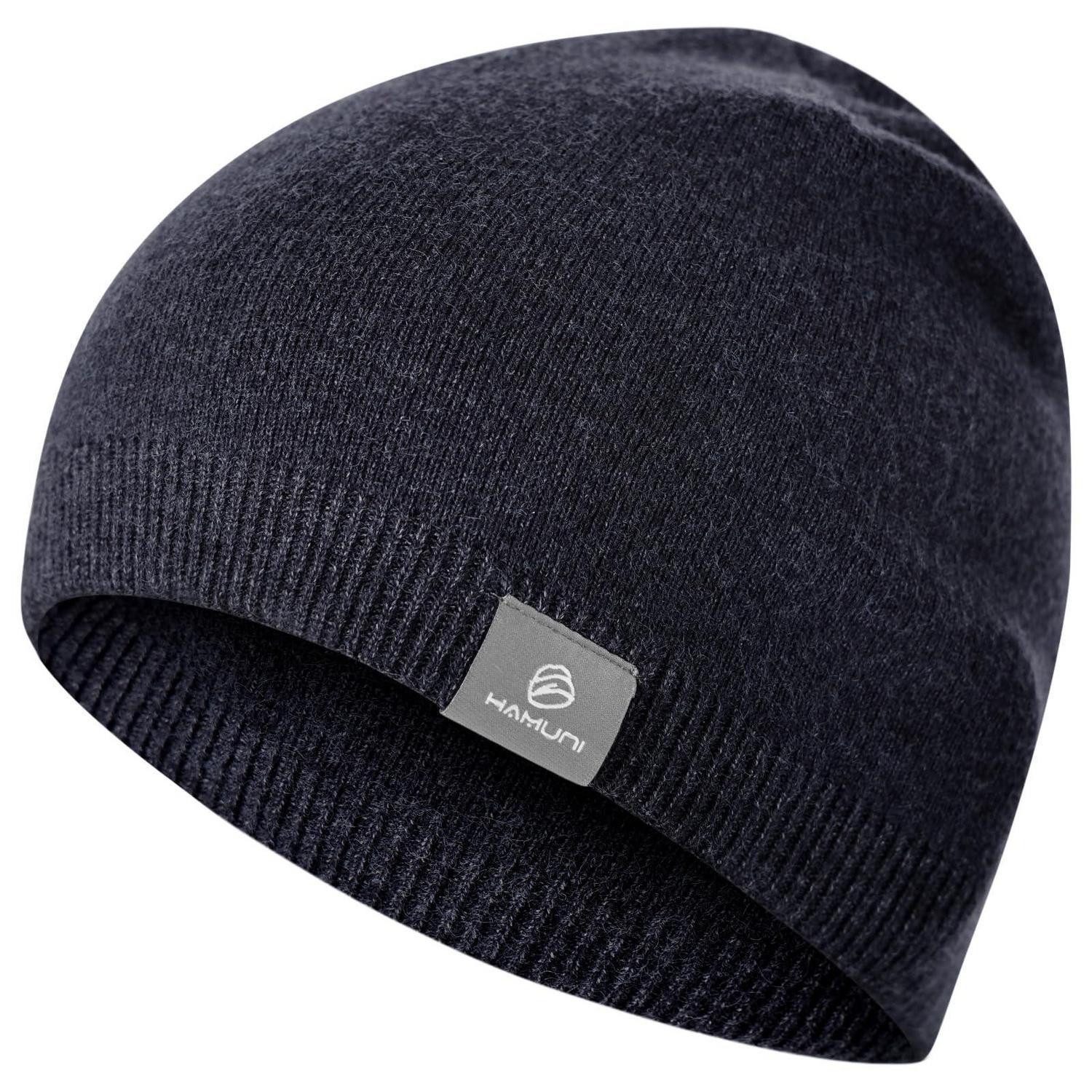 LuxusKollektion Beanie Mütze Damen Herren Winter Beanie Strickmütze Blau (1-St)