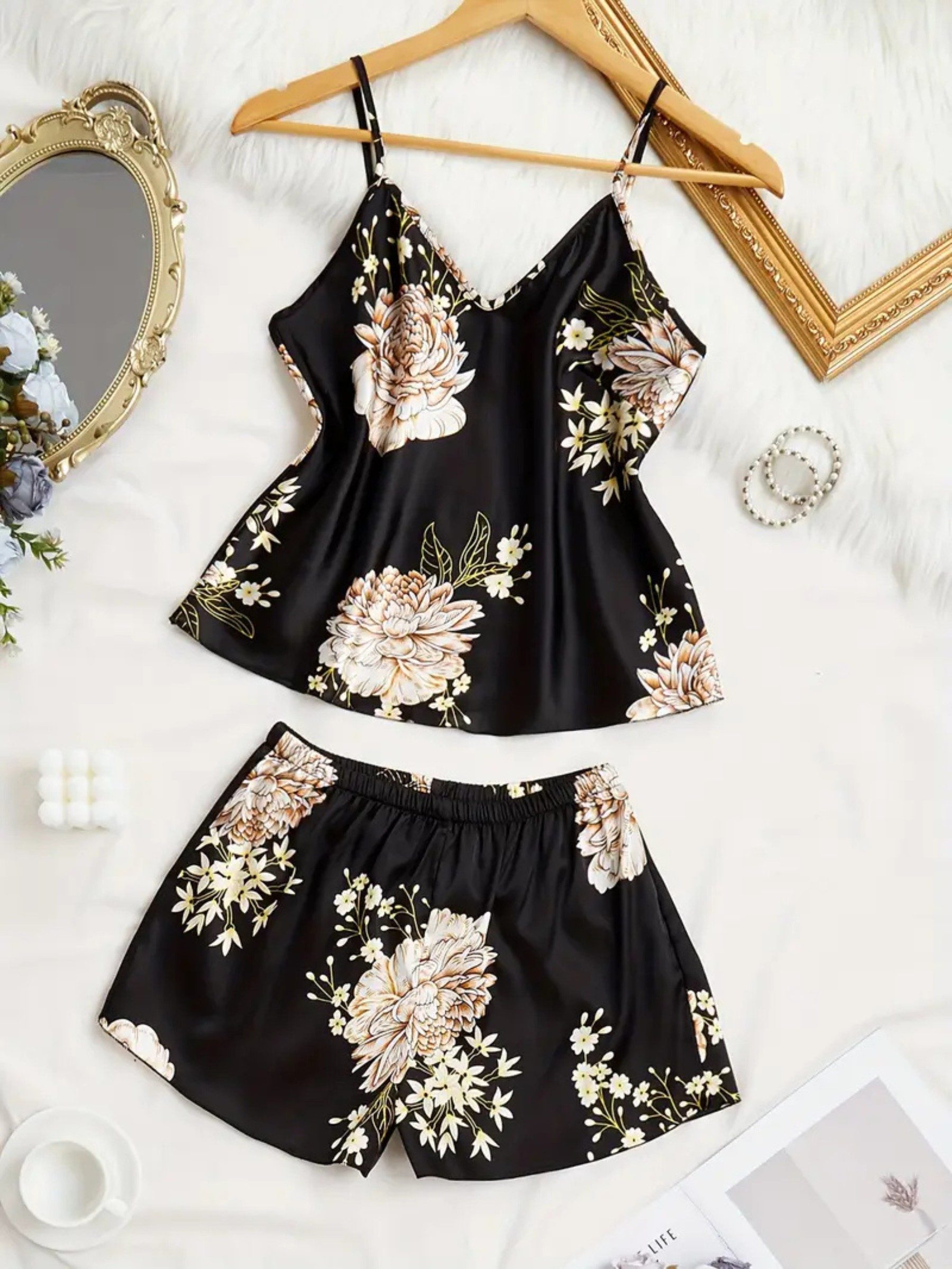 Elegant Love Shorty Satin Nachtwäsche-Set für günstig online kaufen