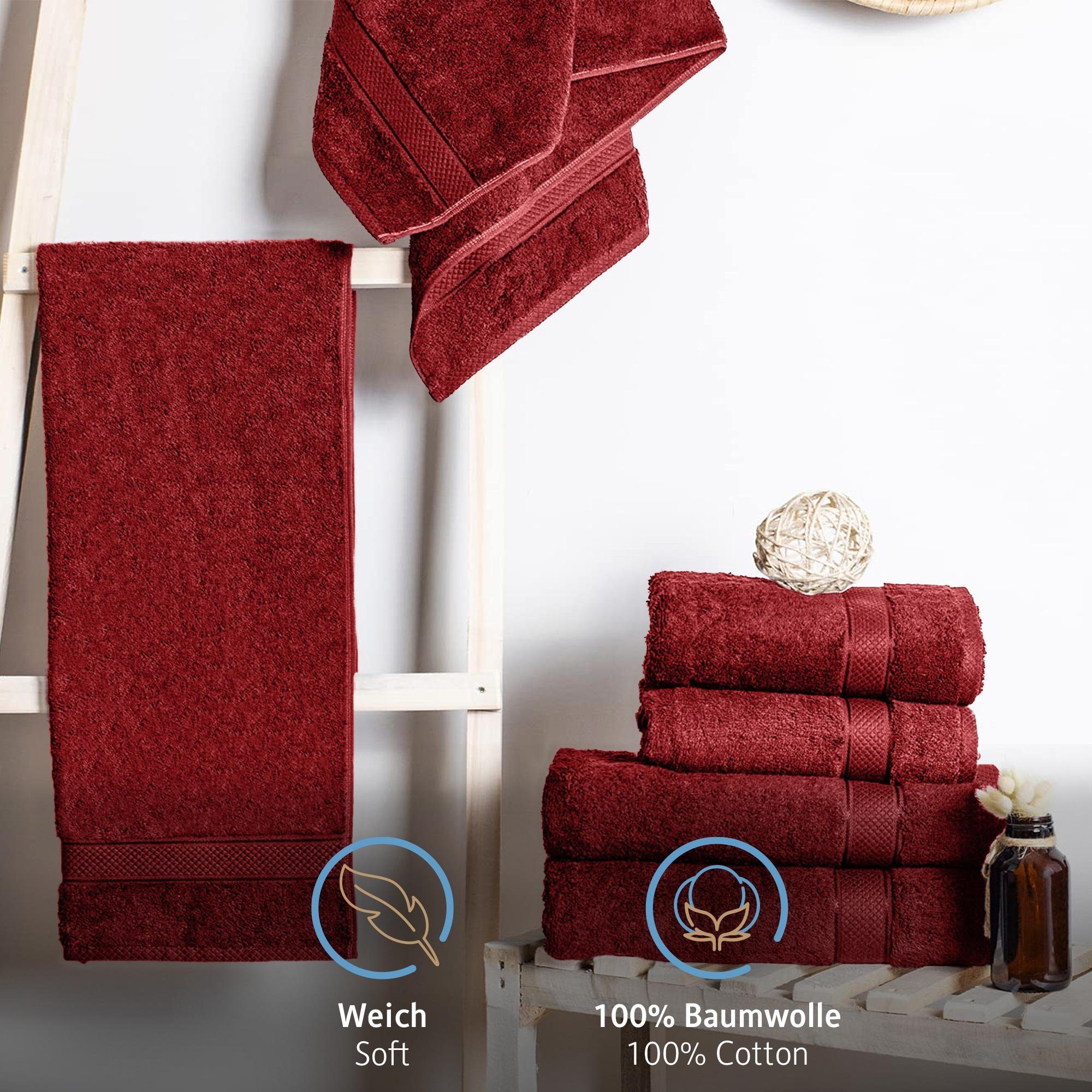 Komfortec Badetücher Duschtücher, 70x140cm Größe, Doppelpack, %100 Baumwoll günstig online kaufen