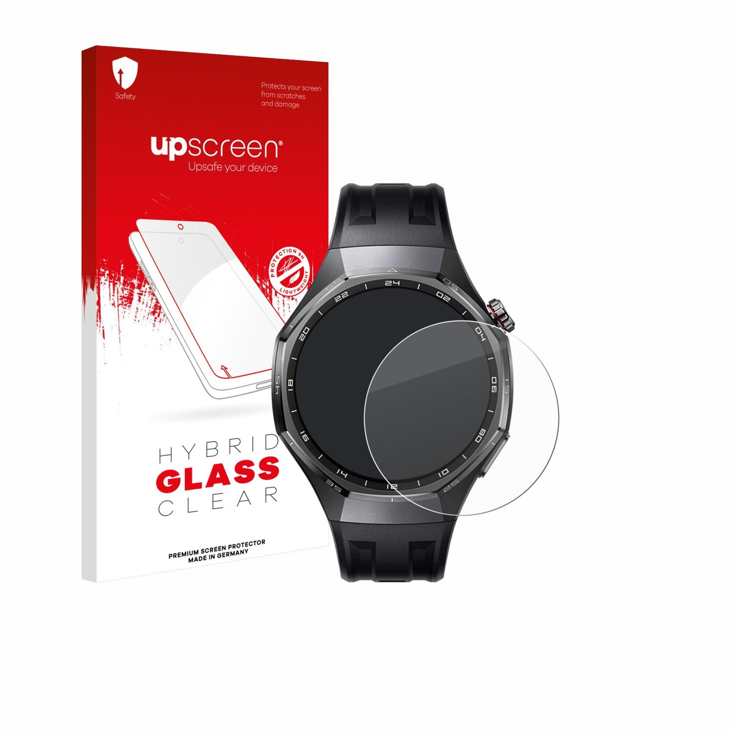 upscreen Displayschutzglas Folie für Huawei Watch GT 6 Pro (46 mm), Schutzfolie Glas Panzer Display Schutz klar