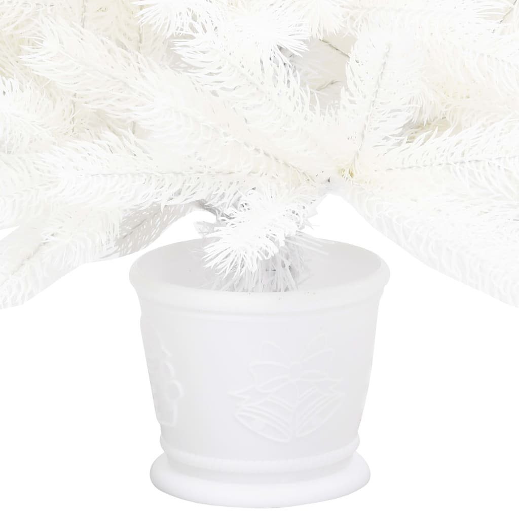 Künstlicher Weiß Kugeln & mit Künstlicher cm vidaXL Beleuchtung Weihnachtsbaum 90 Weihnachtsbaum