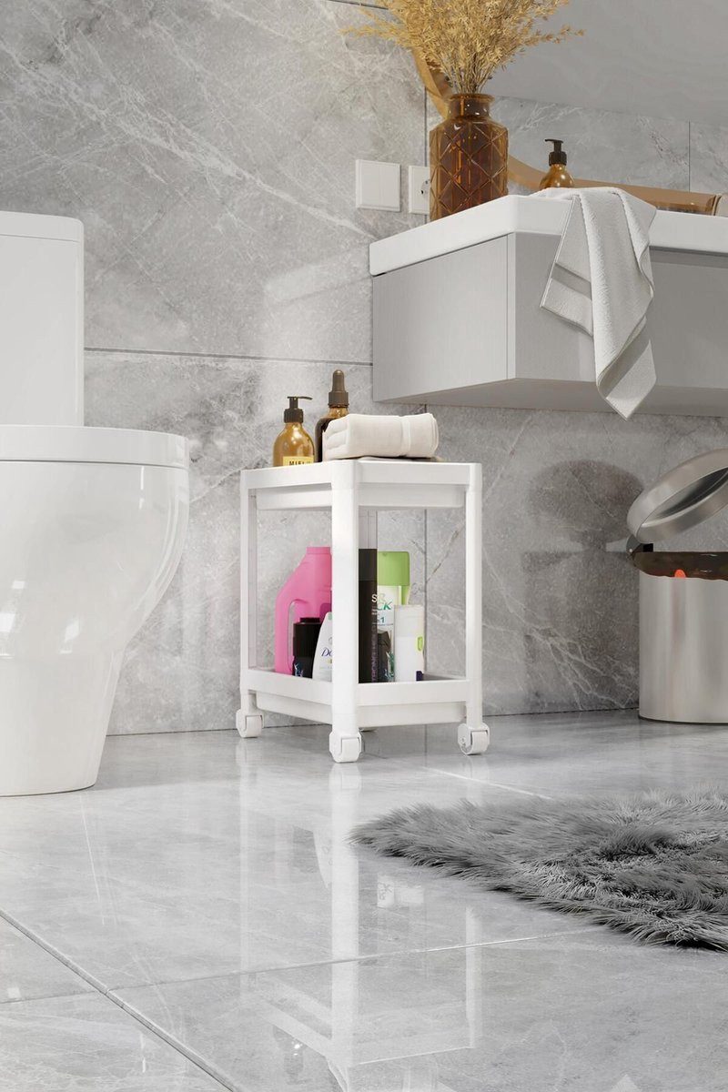 Luxury Bites Spülenunterschrank Flexibles Untertischregal mit Rollen, 2 Ebenen – Bild 4 von 5