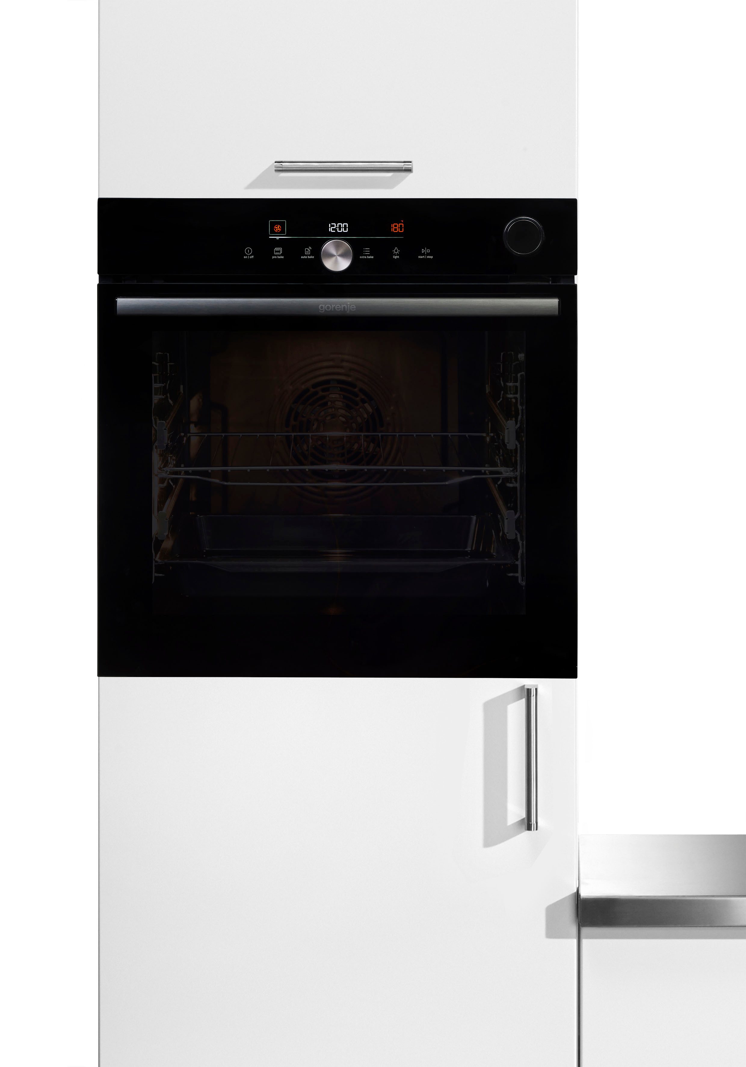 GORENJE Backofen BSA 6747 DGWI, mit 2-fach-Teleskopauszug, Aqua-Reinigungsfunktion, AirFry-Funktion