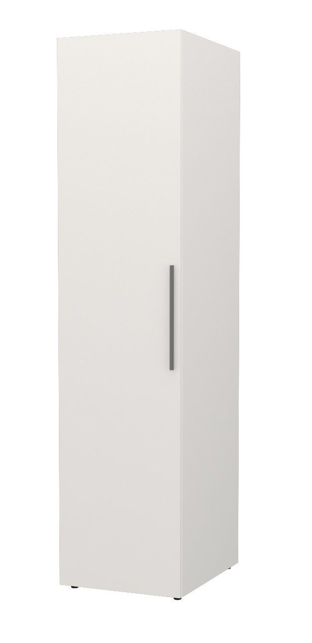 Möbel-Lux Kleiderschrank Neo 1-türig in Weiß mit LEDs