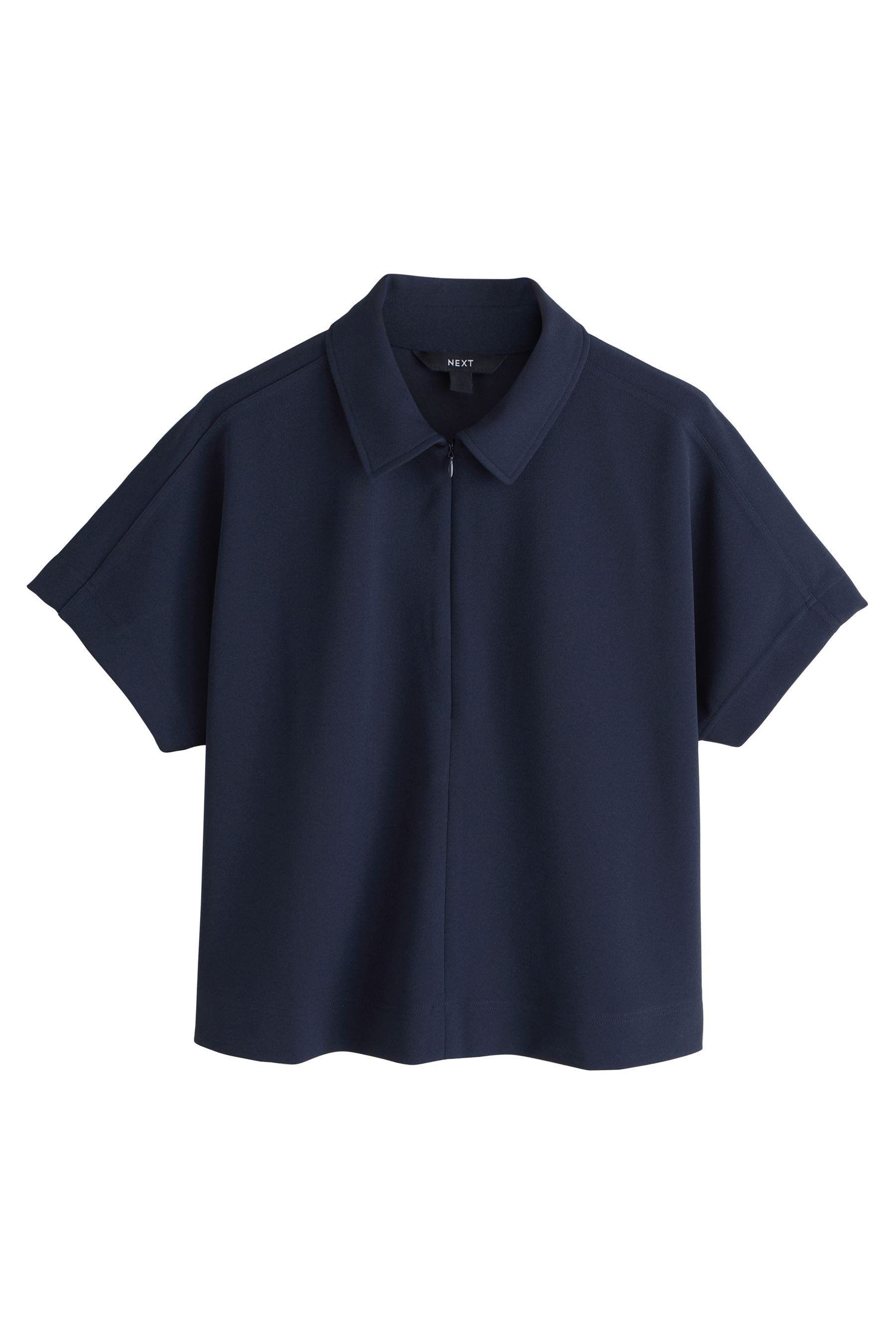 Next Poloshirt Kurzärmeliges Polo-Oberteil mit Reißverschluss (1-tlg)