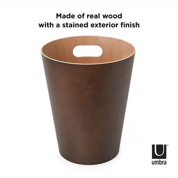 Umbra Papierkorb woodrow can espresso / natur papierkorb