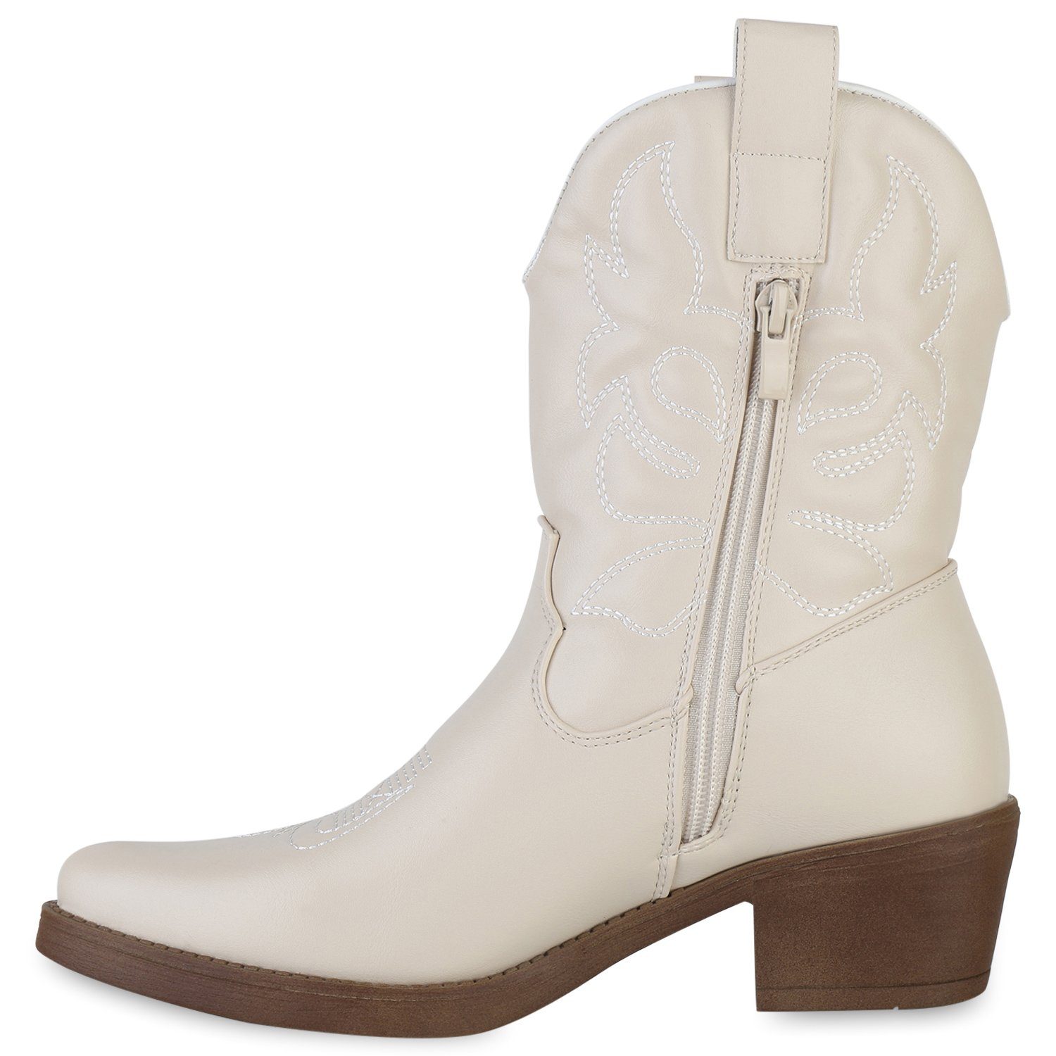 VAN HILL 840203 Cowboy Boots Schuhe Beige