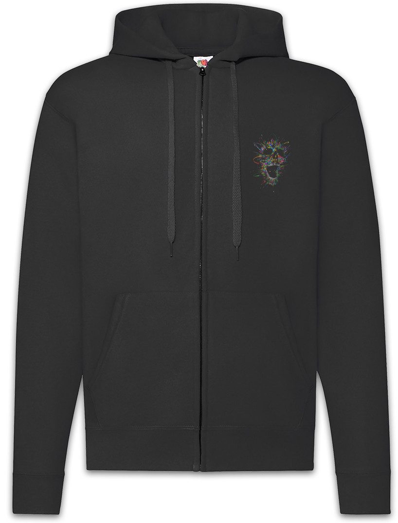 Urban Backwoods Sweatjacke Screaming Skull II Zipper Hoodie Schreiender Schädel Dead Totenschädel (1-tlg) Totenkopf Tattoo Art Rockabilly