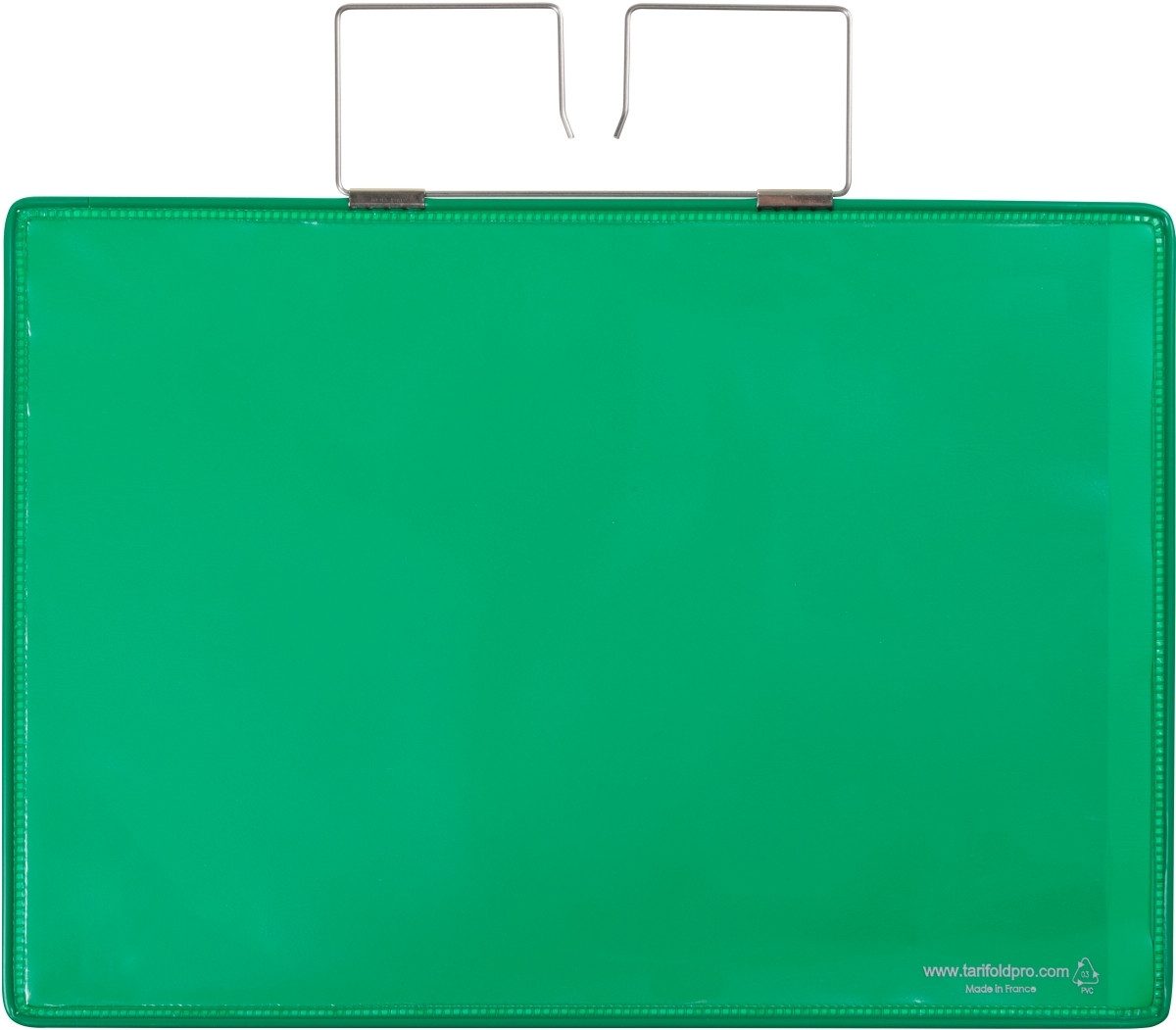 Fächermappe Kennzeichnungshülle A4 quer grün PVC mit Haltedraht VE=10 Stück