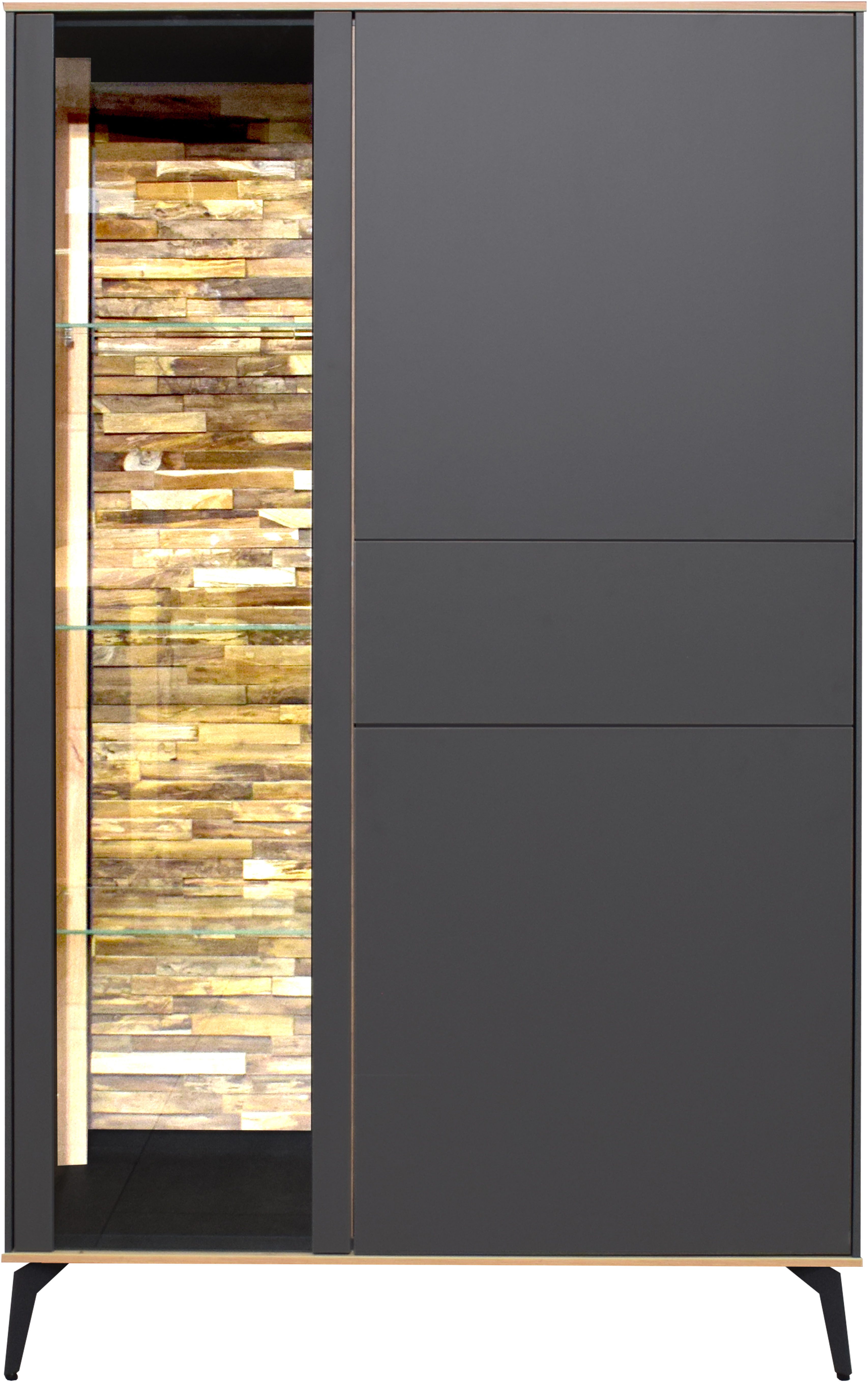 Mäusbacher Highboard, Faro Highboard B 101 cm, inkl. Beleuchtung, Push to open, Metallfüße