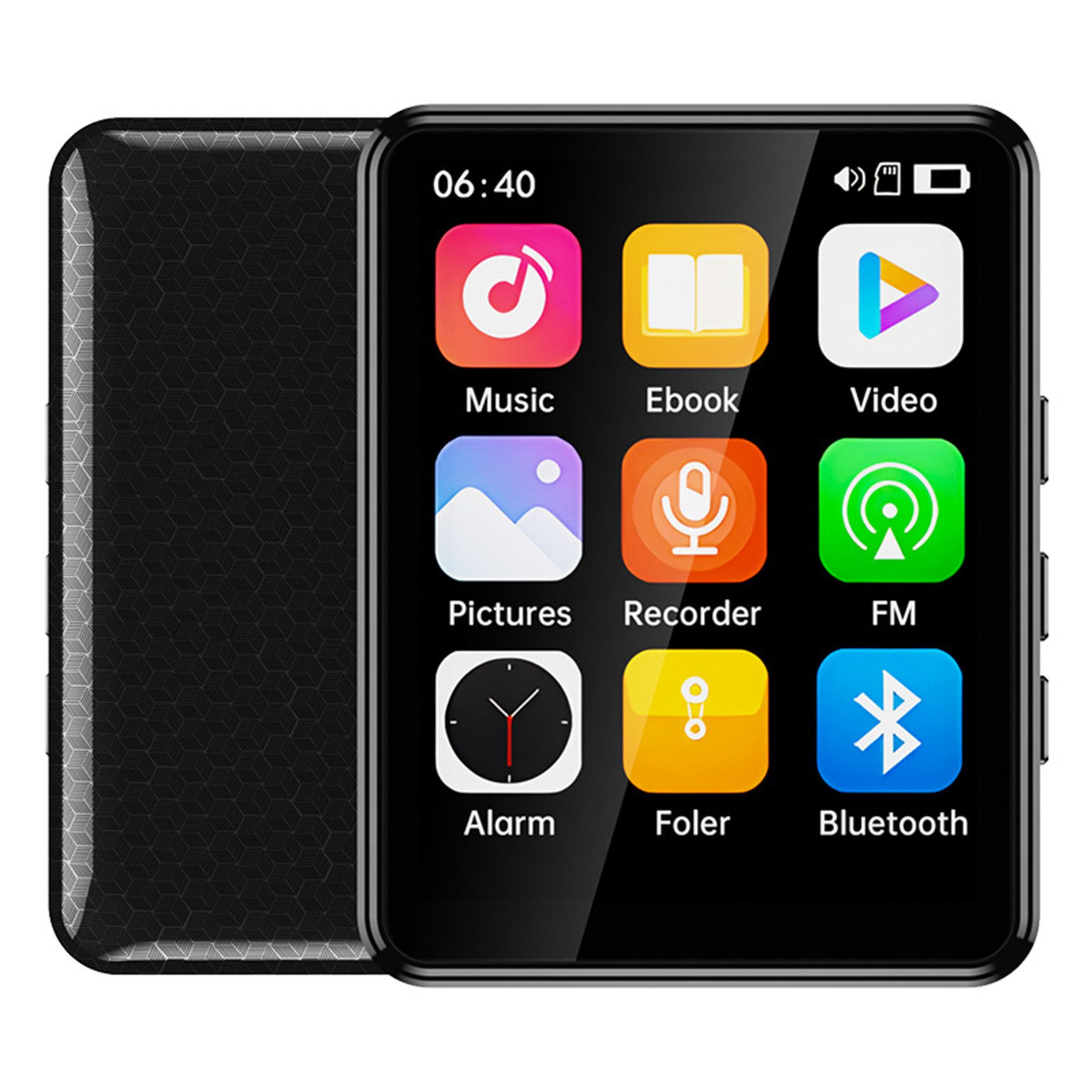 KINSI MP4-Player 64GB mit 2,4-Zoll-Touchscreen,Videowiedergabe MP4-Player (64 GB, Bluetooth, FM-Radio und E-Book-Funktion)