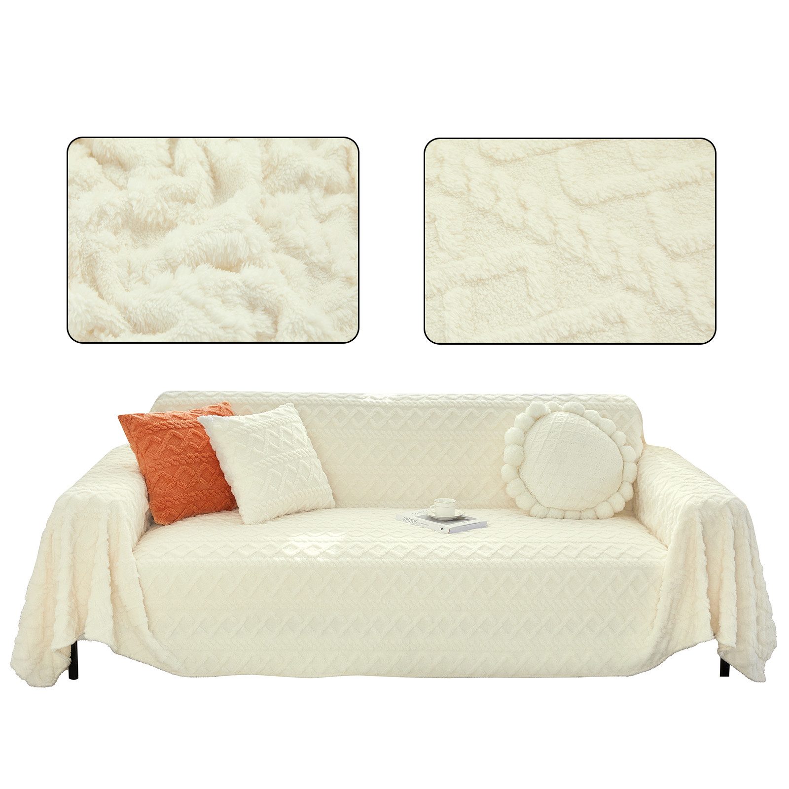 Rosnek Sofaschoner Plüsch Sofa Überzug Sofabezug Sofadecke Schonbezug 1 2 3 günstig online kaufen