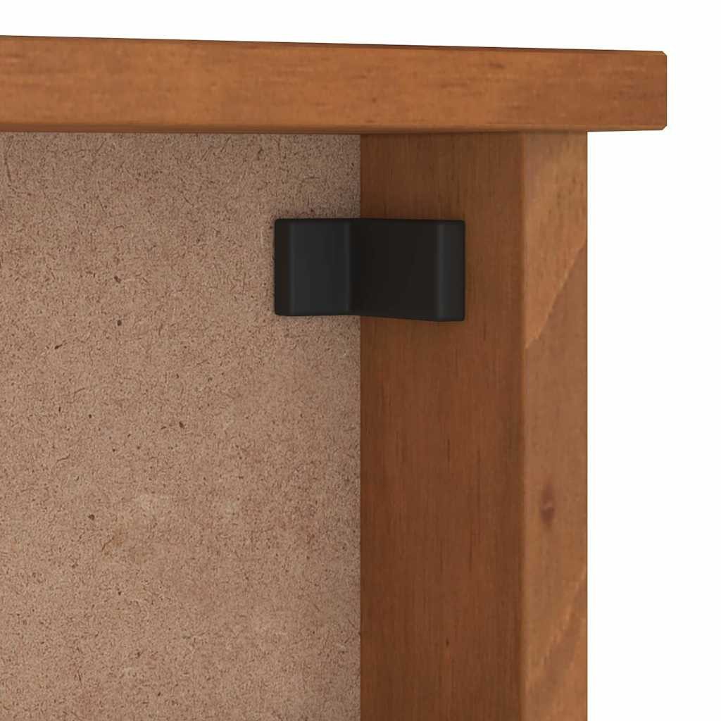 vidaXL Garderobenständer Wandgarderobe SANDNES 87x12x35 cm Massivholz Kiefer, (1 St)