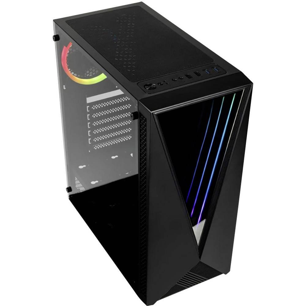 Kolink PC-Gehäuse Midi-Tower - Window VOID RGB, 1 Vorinstallierter LED Lüfter, Seitenfenster, Staubfilter
