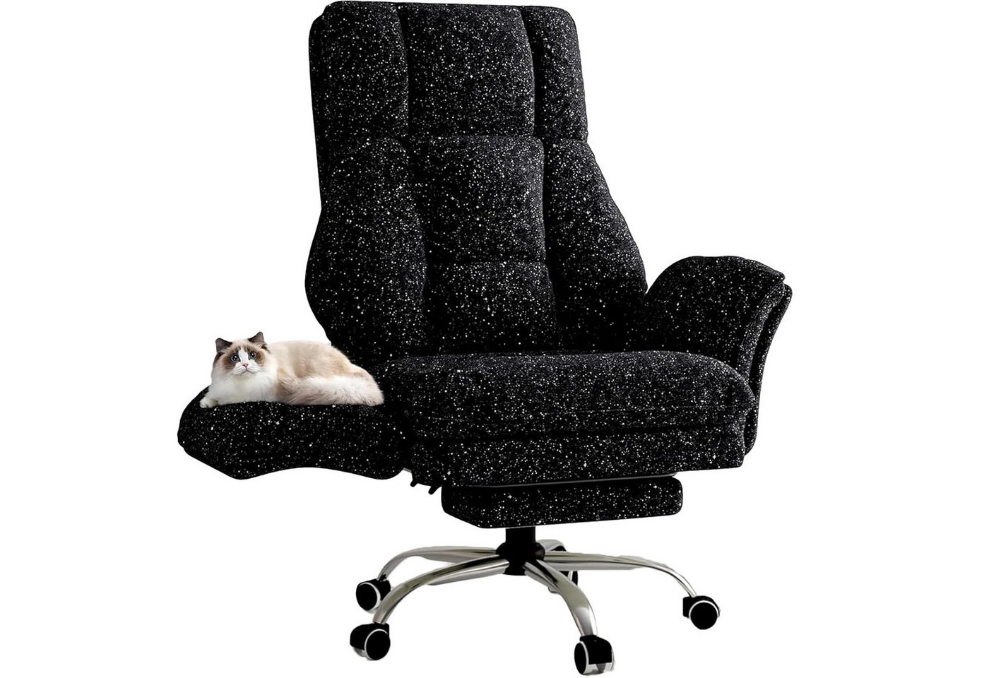 Patbrela Drehstuhl Bürostuhl Chefsessel Ergonomisch mit klappbaren Armlehnen