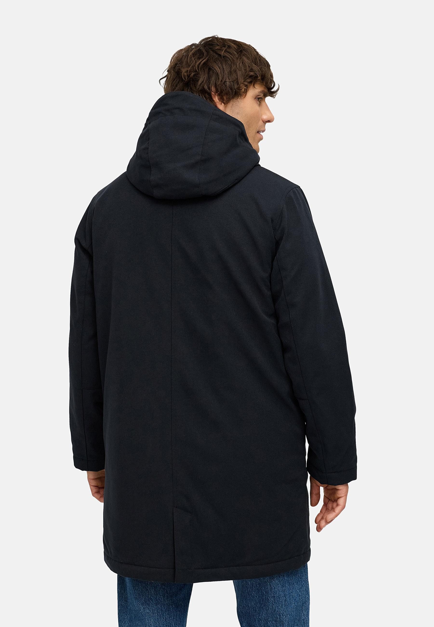 Ragwear Wintermantel Mr Them Long lange wasserdichte Herren Winterjacke mit Kapuze